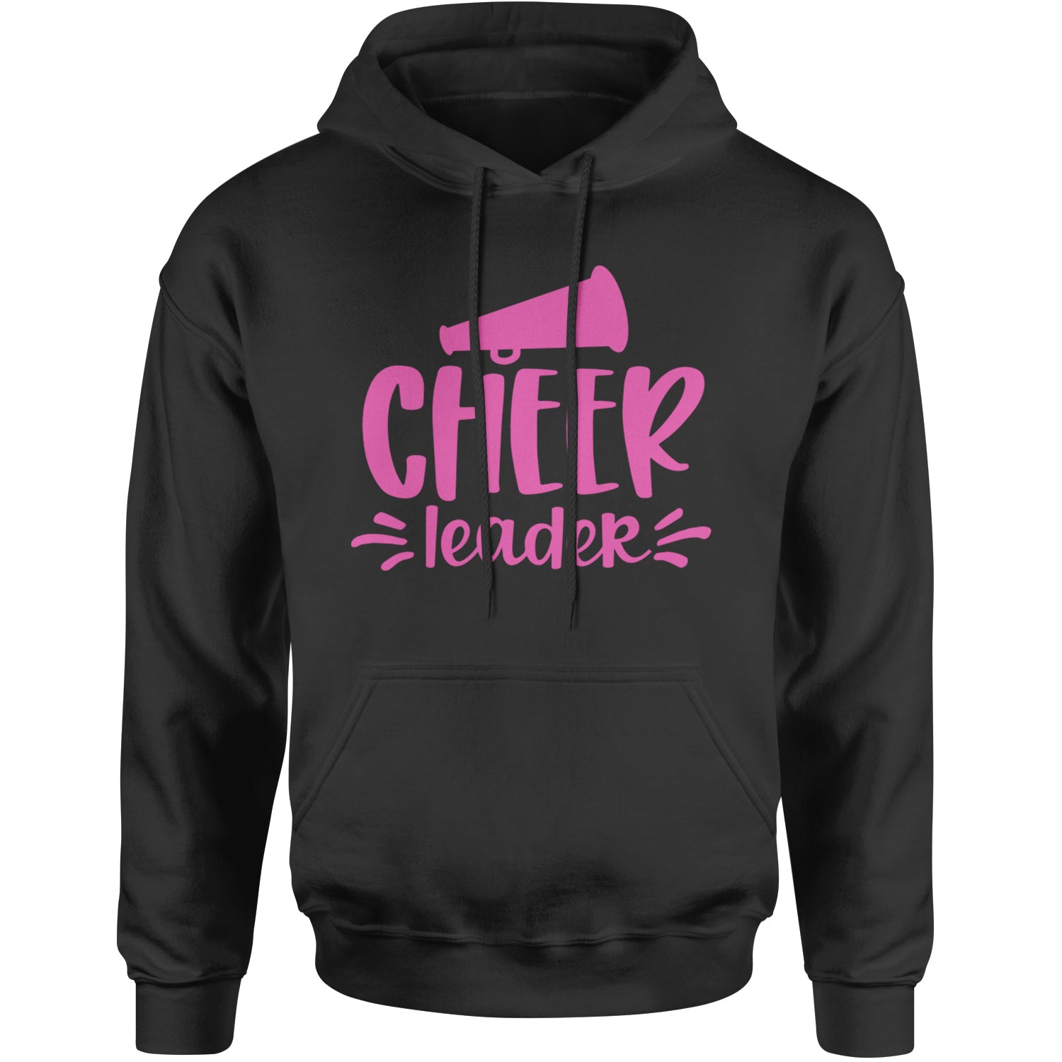 Cheerleader Bullhorn Adult Hoodie Sweatshirt Black