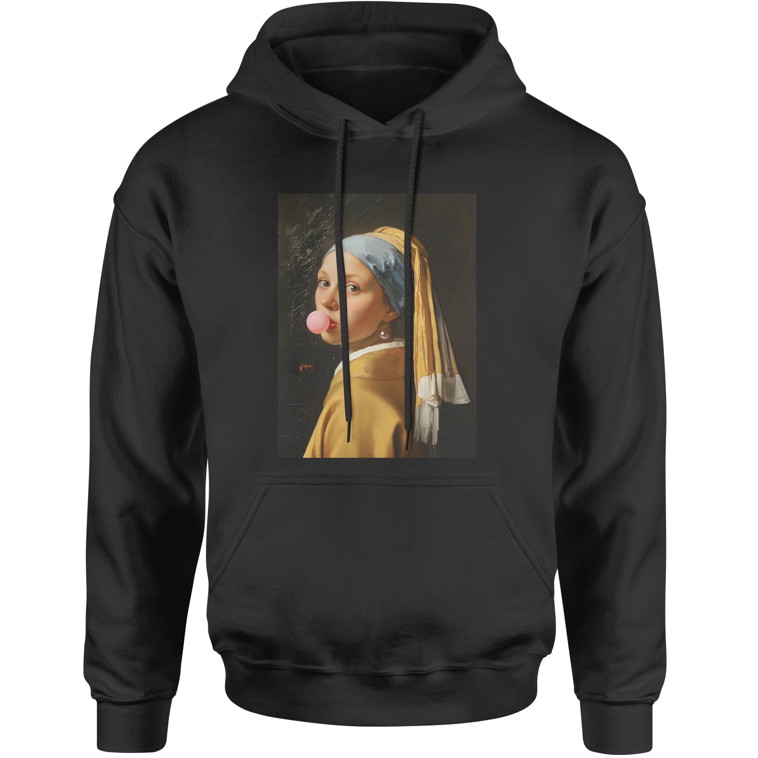 Girl with a Pearl Earring Bubble Gum Contemporary Art Adult Hoodie Sweatshirt Jellybean