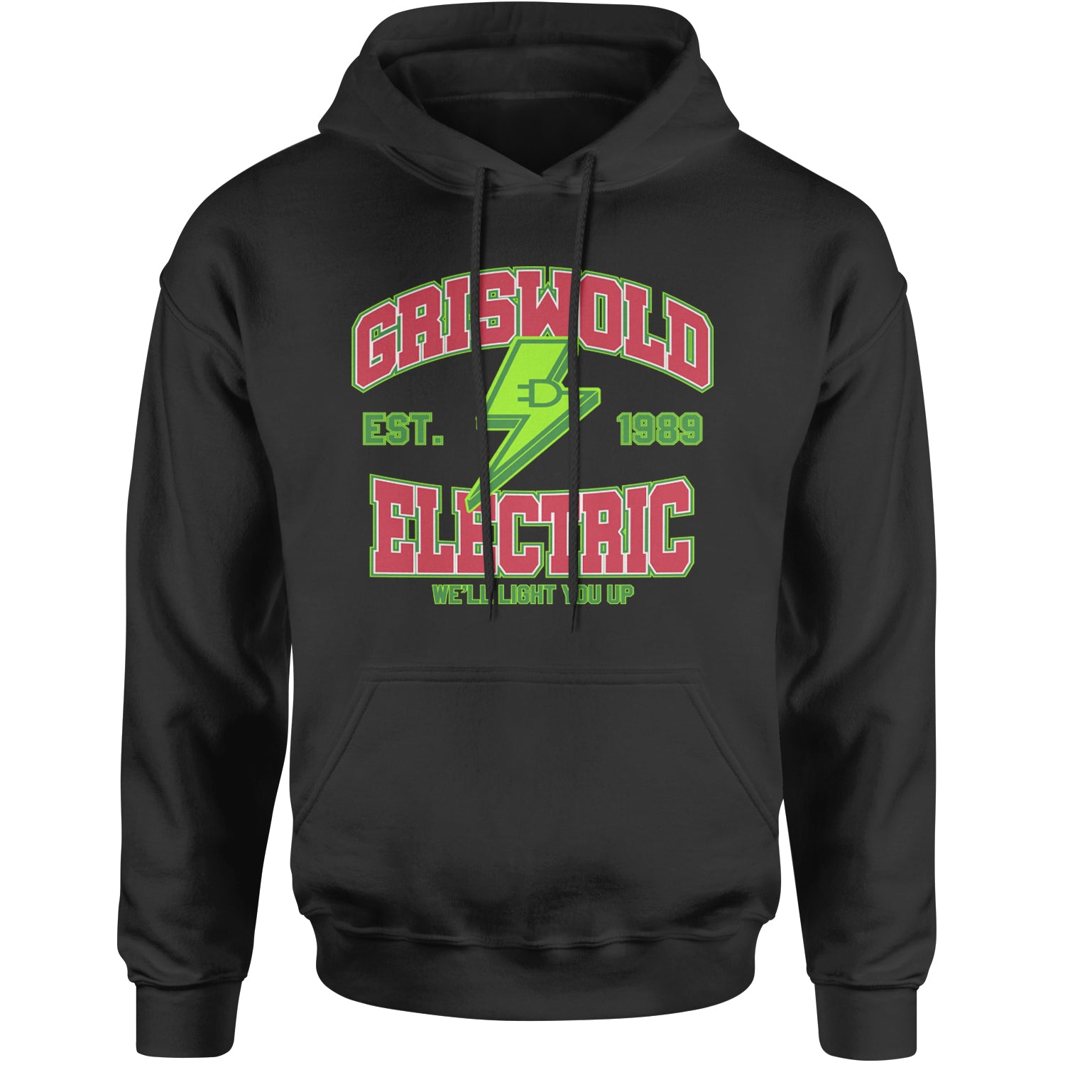 Griswold Electric We'll Light You Up Adult Hoodie Sweatshirt Black