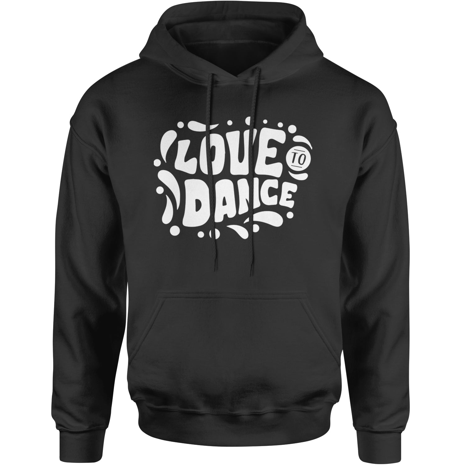 Love To Dance Adult Hoodie Sweatshirt Black