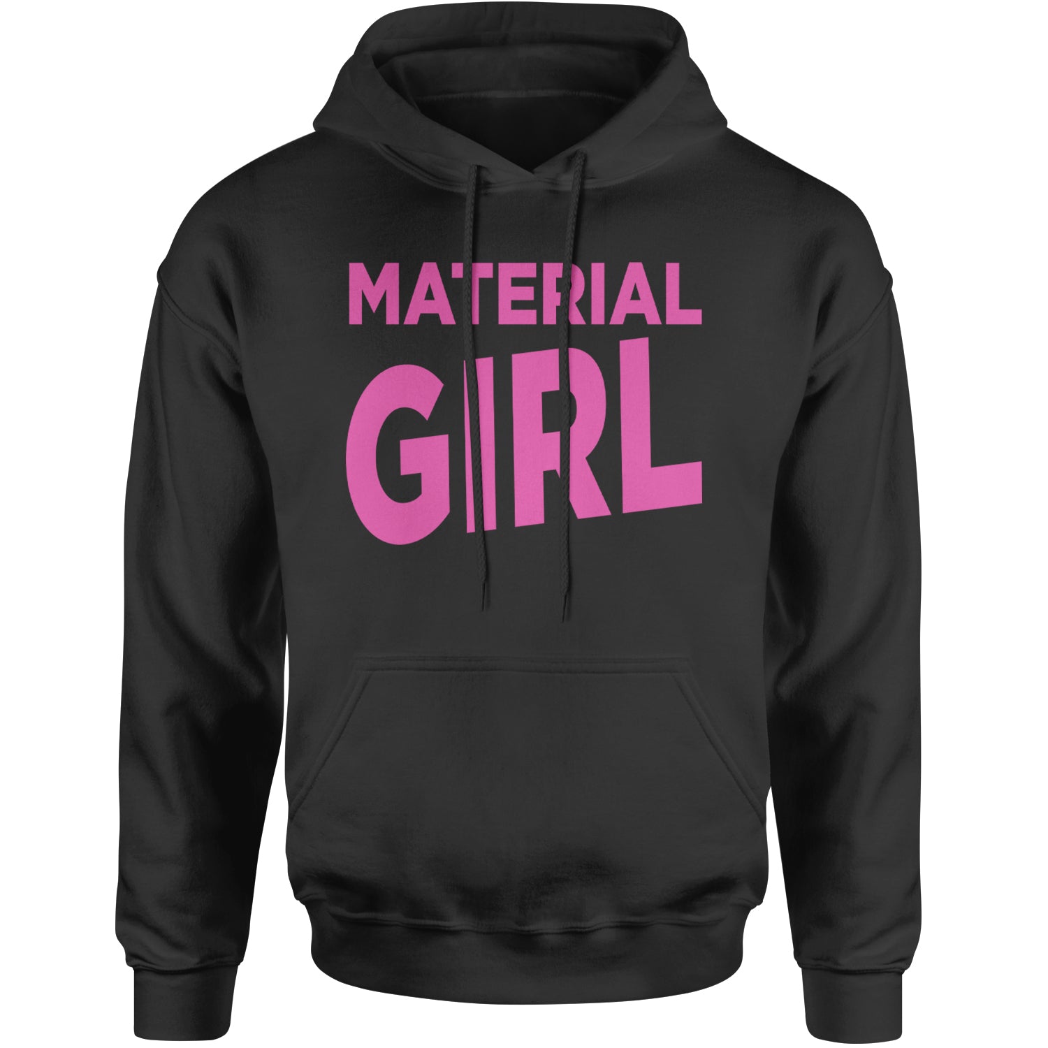 Material Girl 80's Retro Celebration Adult Hoodie Sweatshirt Black