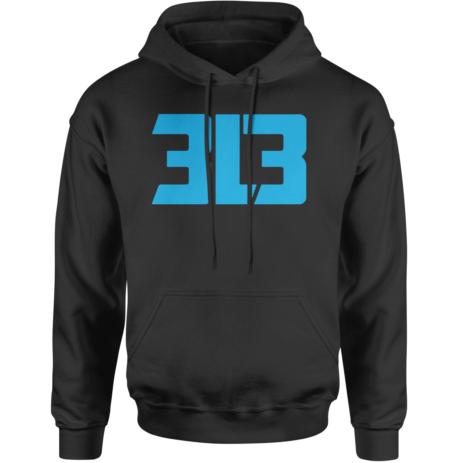 3L3 From The 313 Detroit Football Adult Hoodie Sweatshirt Black