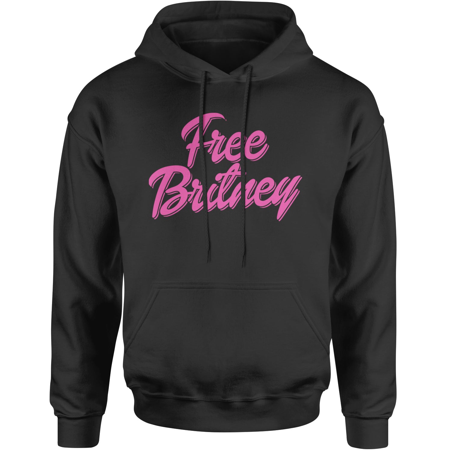 Pink Free Britney Adult Hoodie Sweatshirt Black