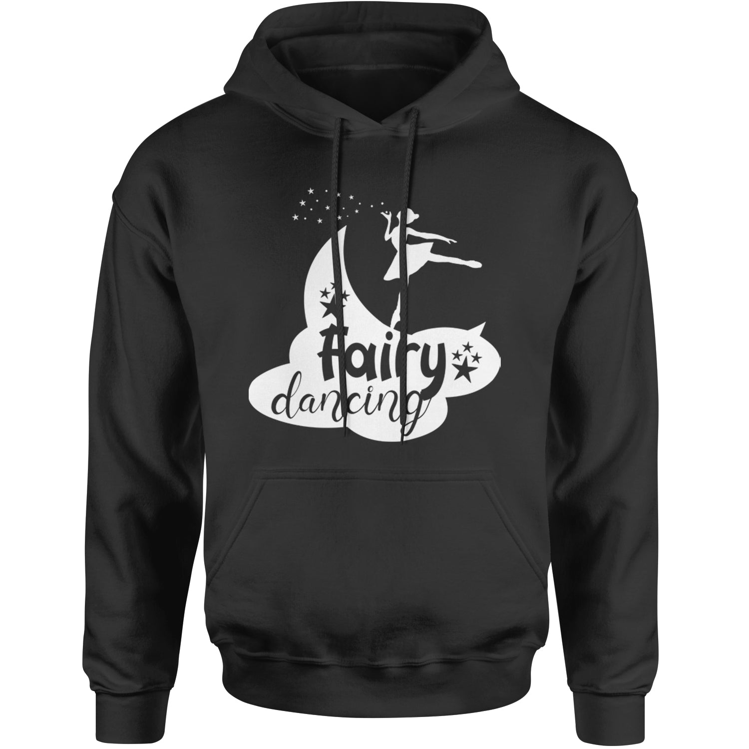 Fairy Dancing Adult Hoodie Sweatshirt Black