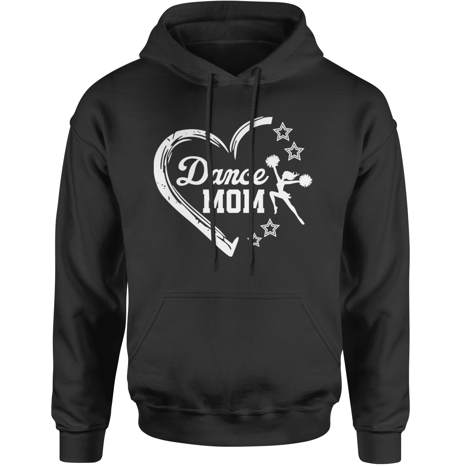 Heart Dance Mom Love Adult Hoodie Sweatshirt Black