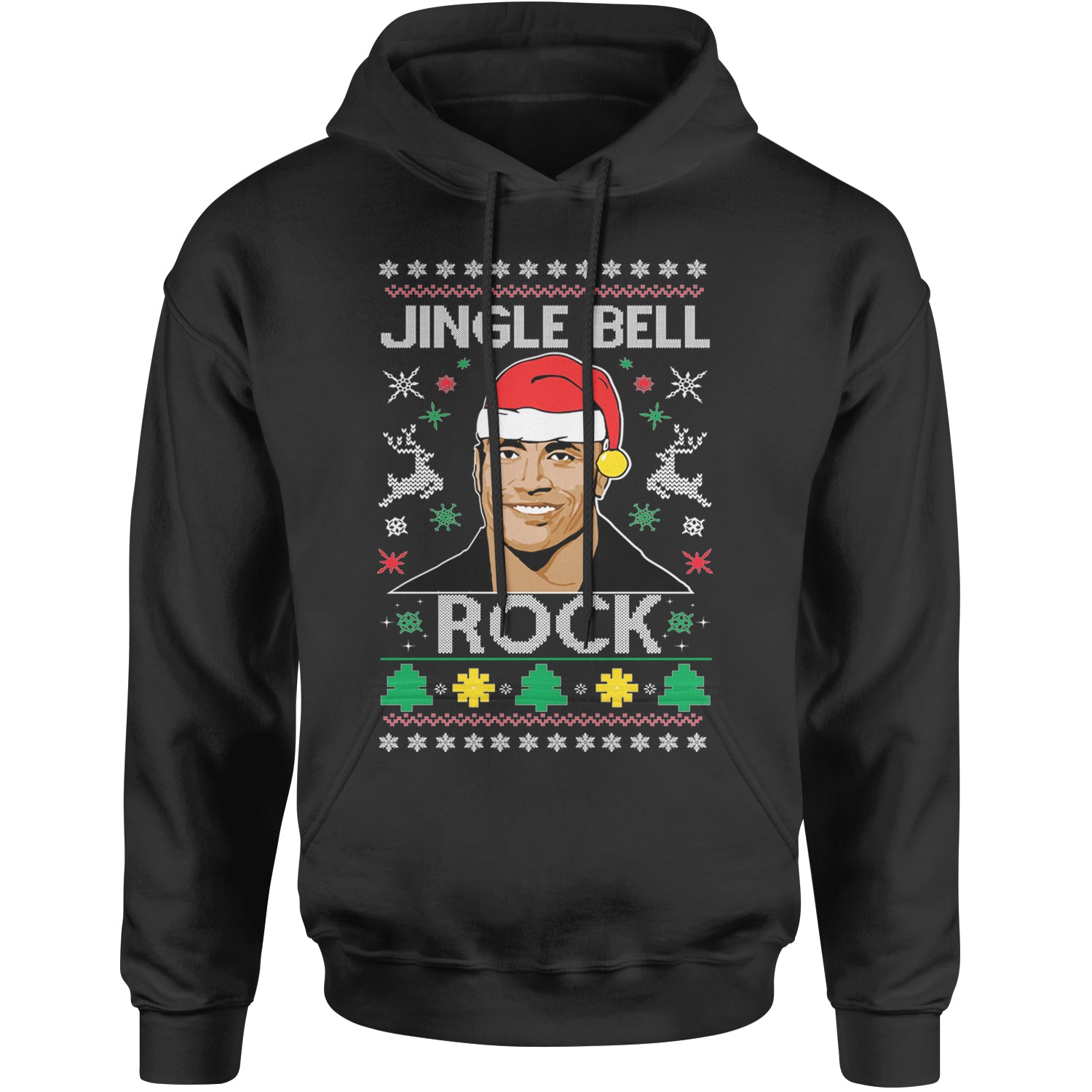 Jingle Bell Rock Ugly Christmas Adult Hoodie Sweatshirt Royal Blue