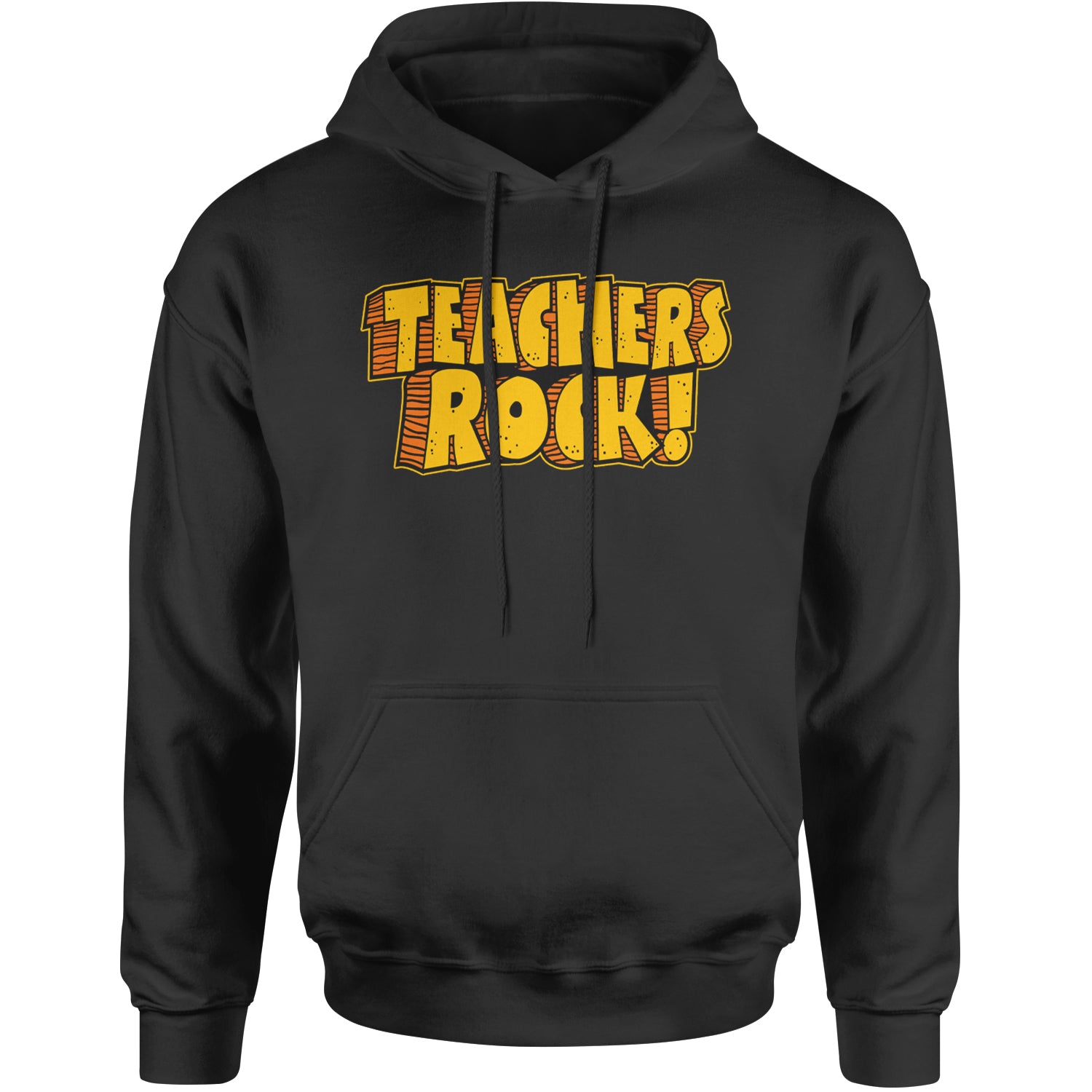 Teachers Rock Retro Adult Hoodie Sweatshirt Pacific