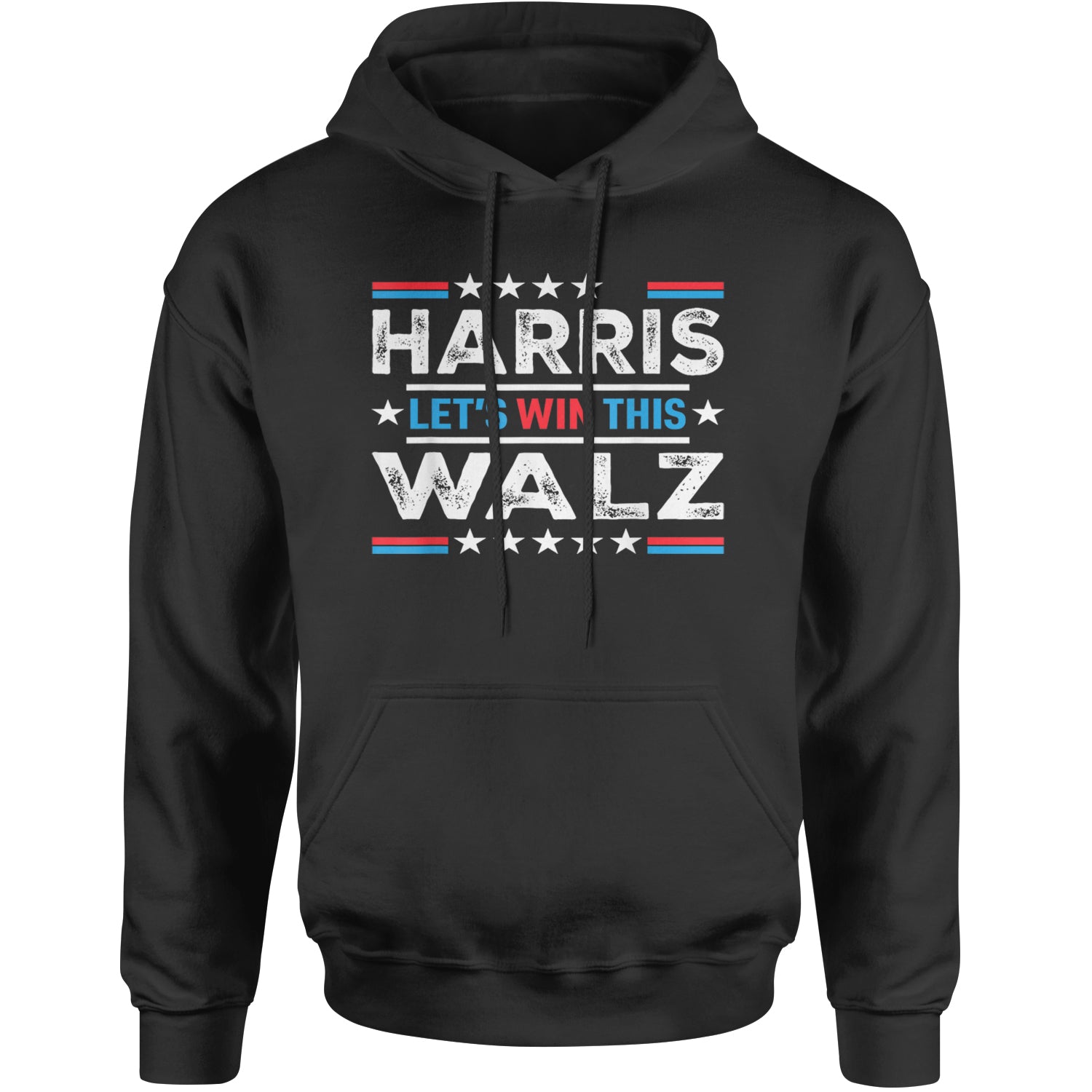 Kamala Harris and Tim Walz For President Adult Hoodie Sweatshirt Navy Blue