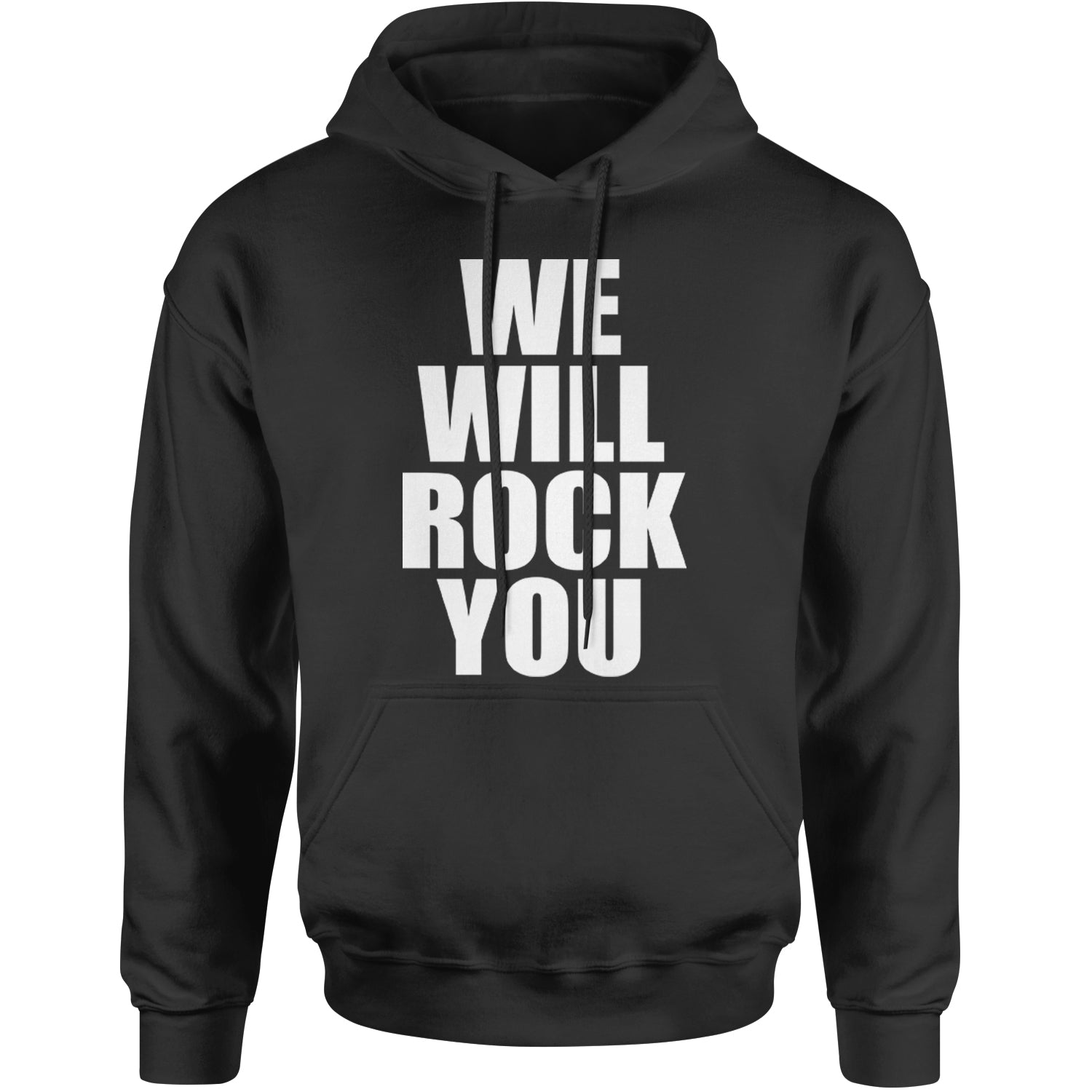 We Will Rock You Adult Hoodie Sweatshirt Black