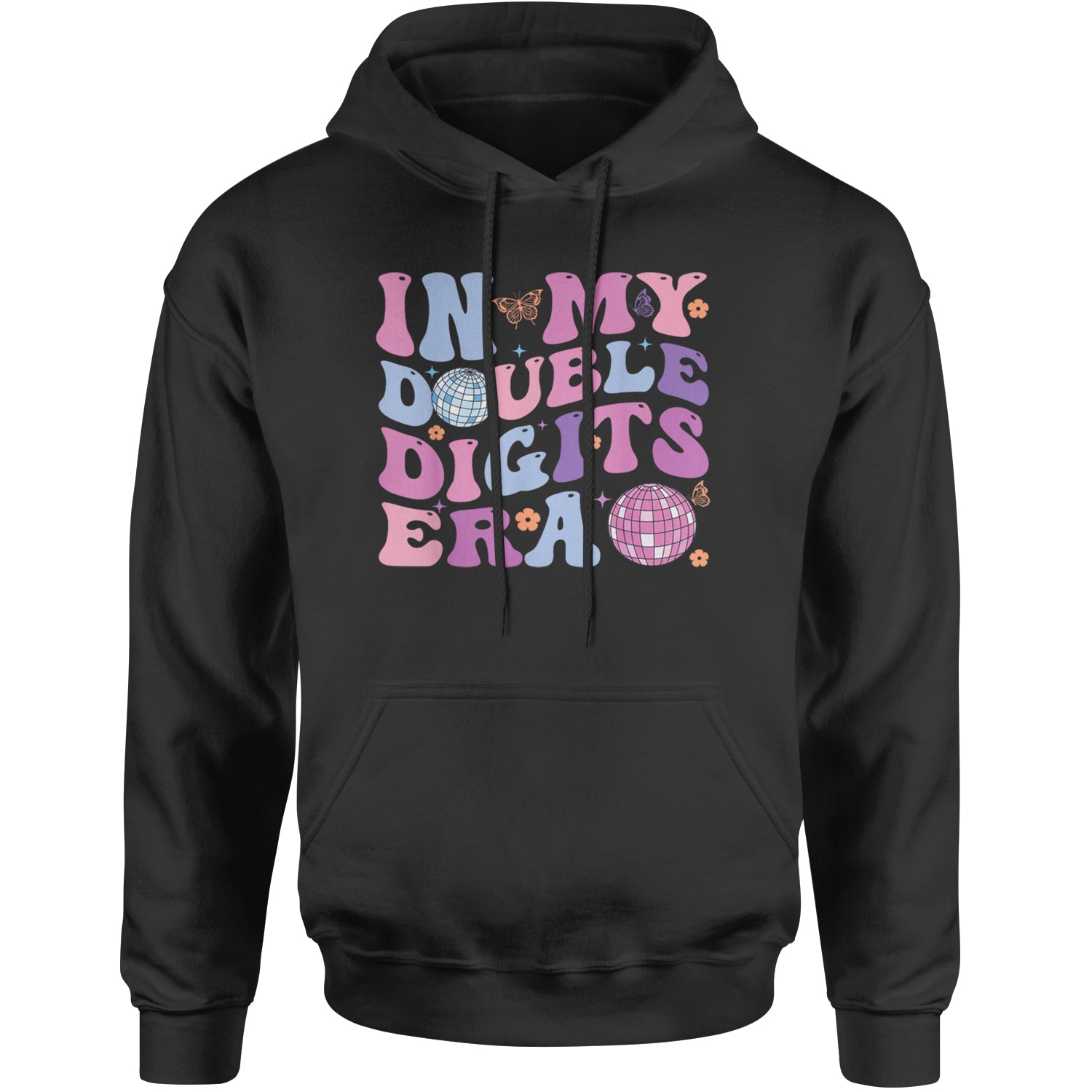 In My Double Digits Era Retro 10 Year Old 10th Birthday Adult Hoodie Sweatshirt Maroon