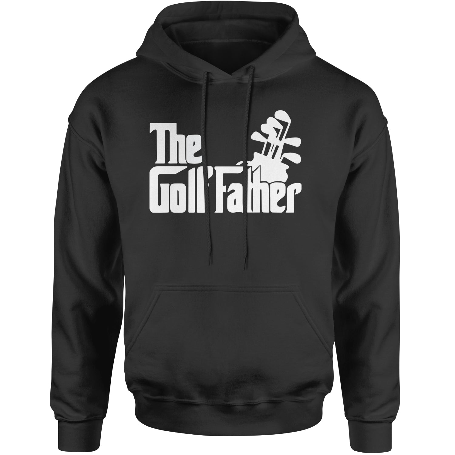 The Golf Father Golfing Dad  Adult Hoodie Sweatshirt Black