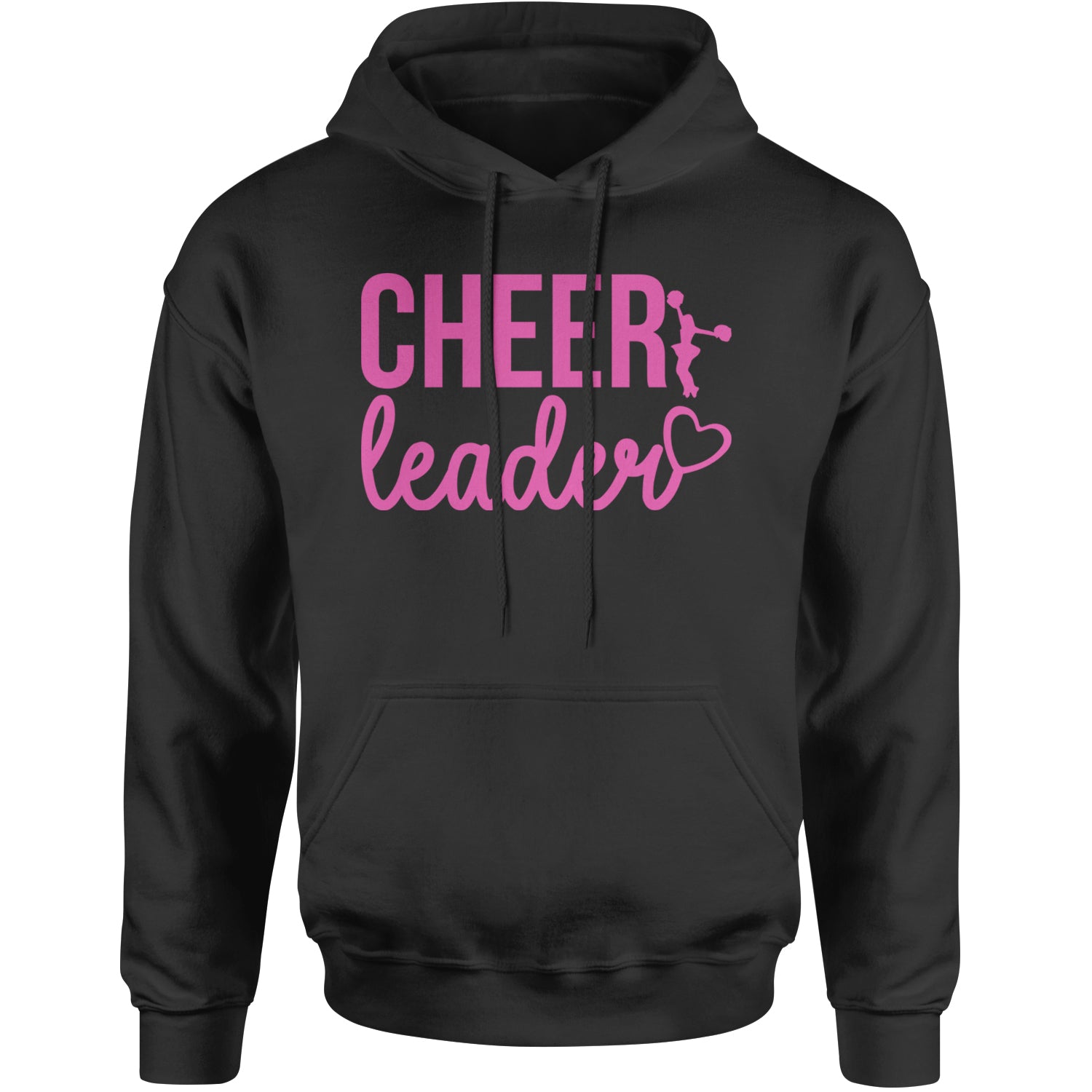 Cheerleader Heart Love Adult Hoodie Sweatshirt Black