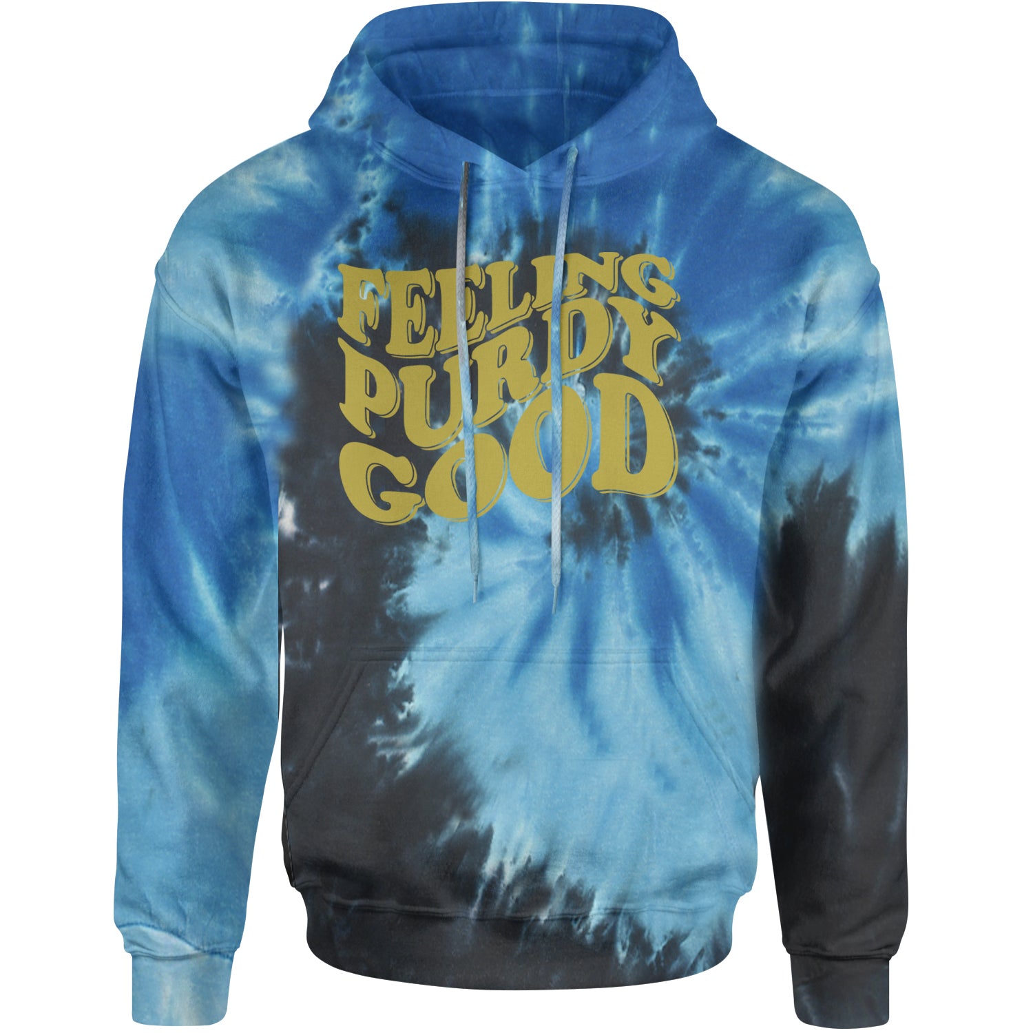 Feeling Purdy Good San Francisco Adult Hoodie Sweatshirt Blue Ocean