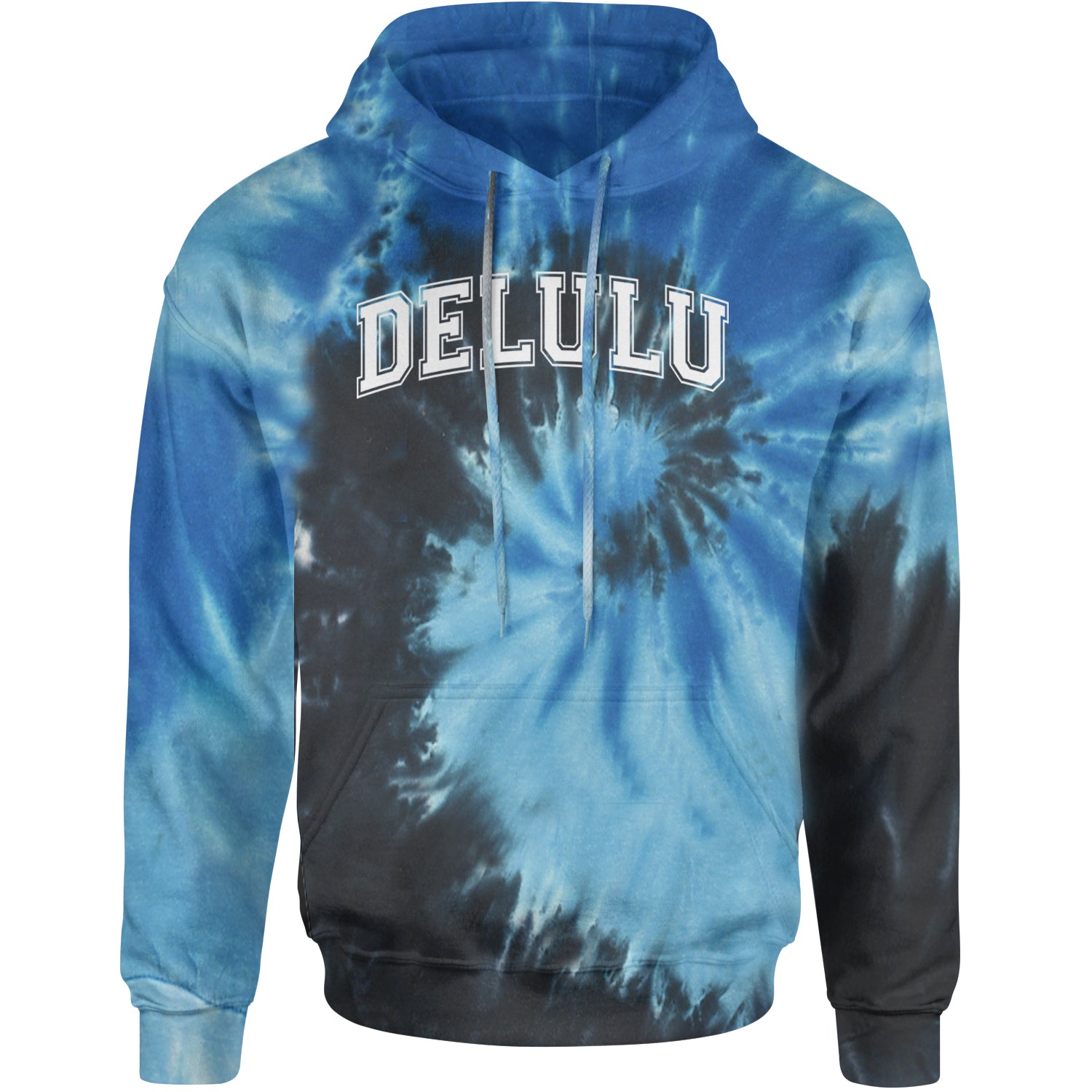 Delulu Delusional Light Hearted Adult Hoodie Sweatshirt Blue Ocean