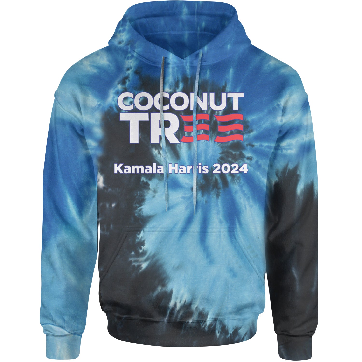 Coconut Tree - Support Kamala Harris For President 2024 Adult Hoodie Sweatshirt Blue Ocean