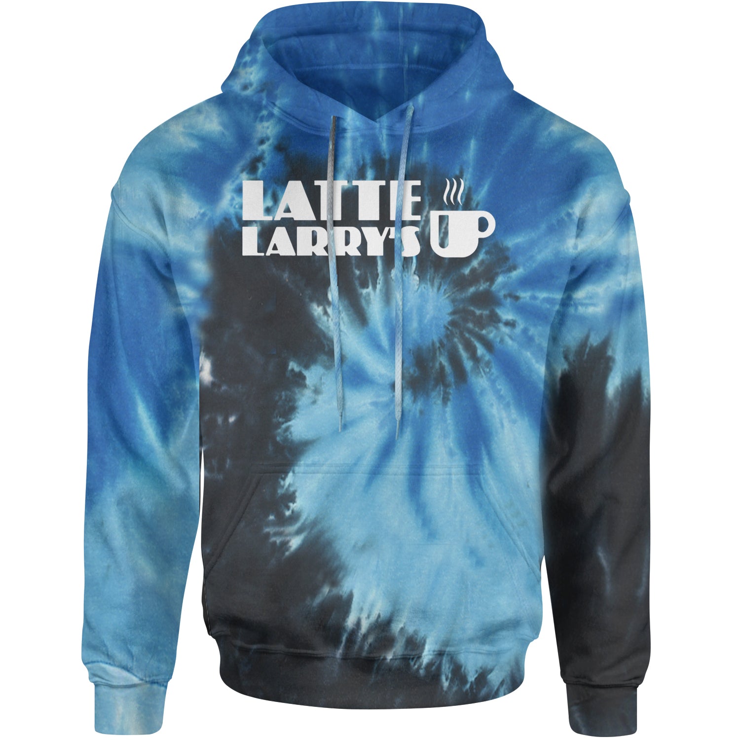 Latte Larry's Enthusiastic Coffee Adult Hoodie Sweatshirt Blue Ocean