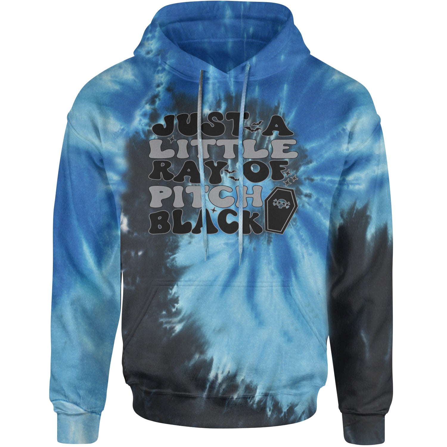 Just A Little Ray of Pitch Black Adult Hoodie Sweatshirt Blue Ocean