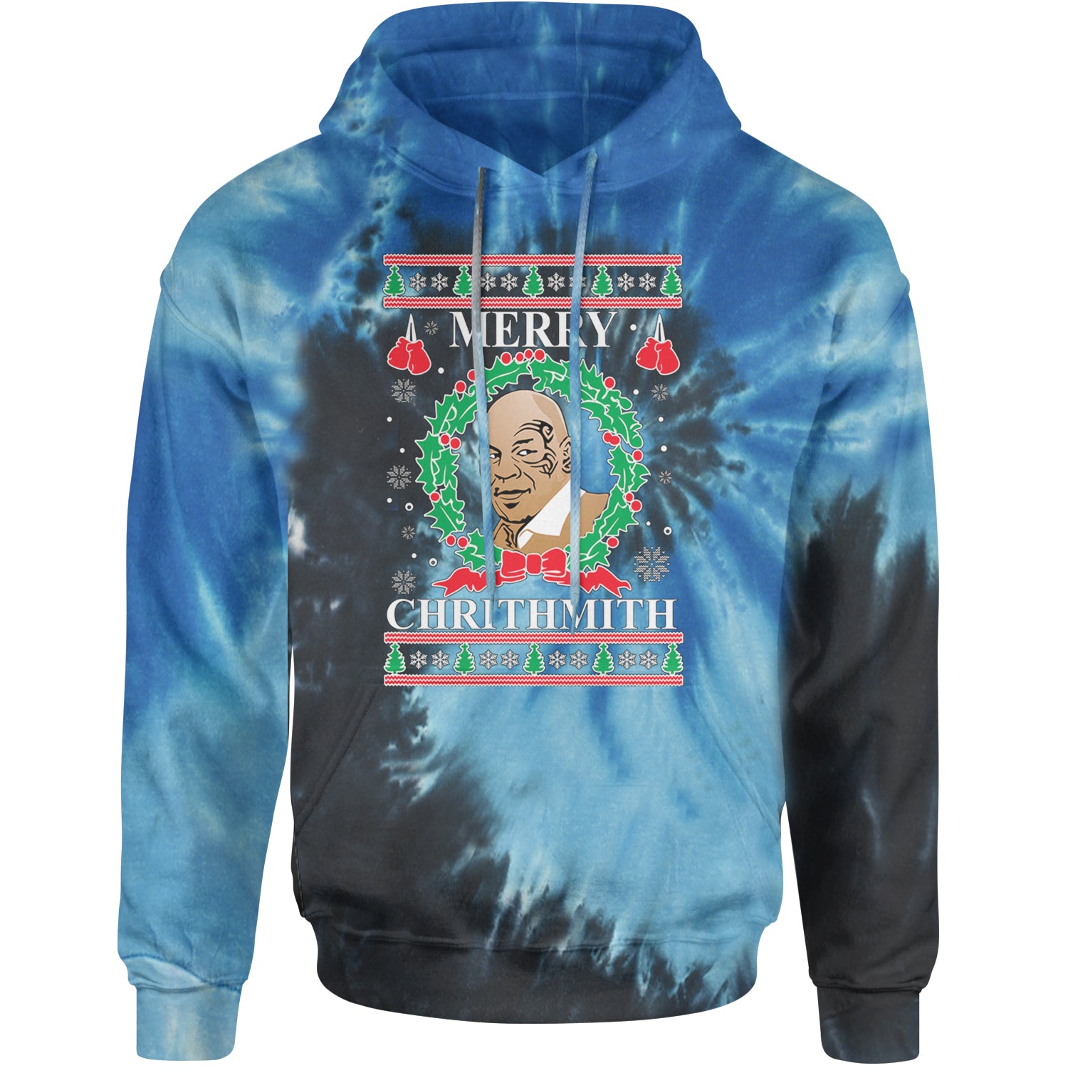 Merry Chrithmith Ugly Christmas Adult Hoodie Sweatshirt Blue Ocean