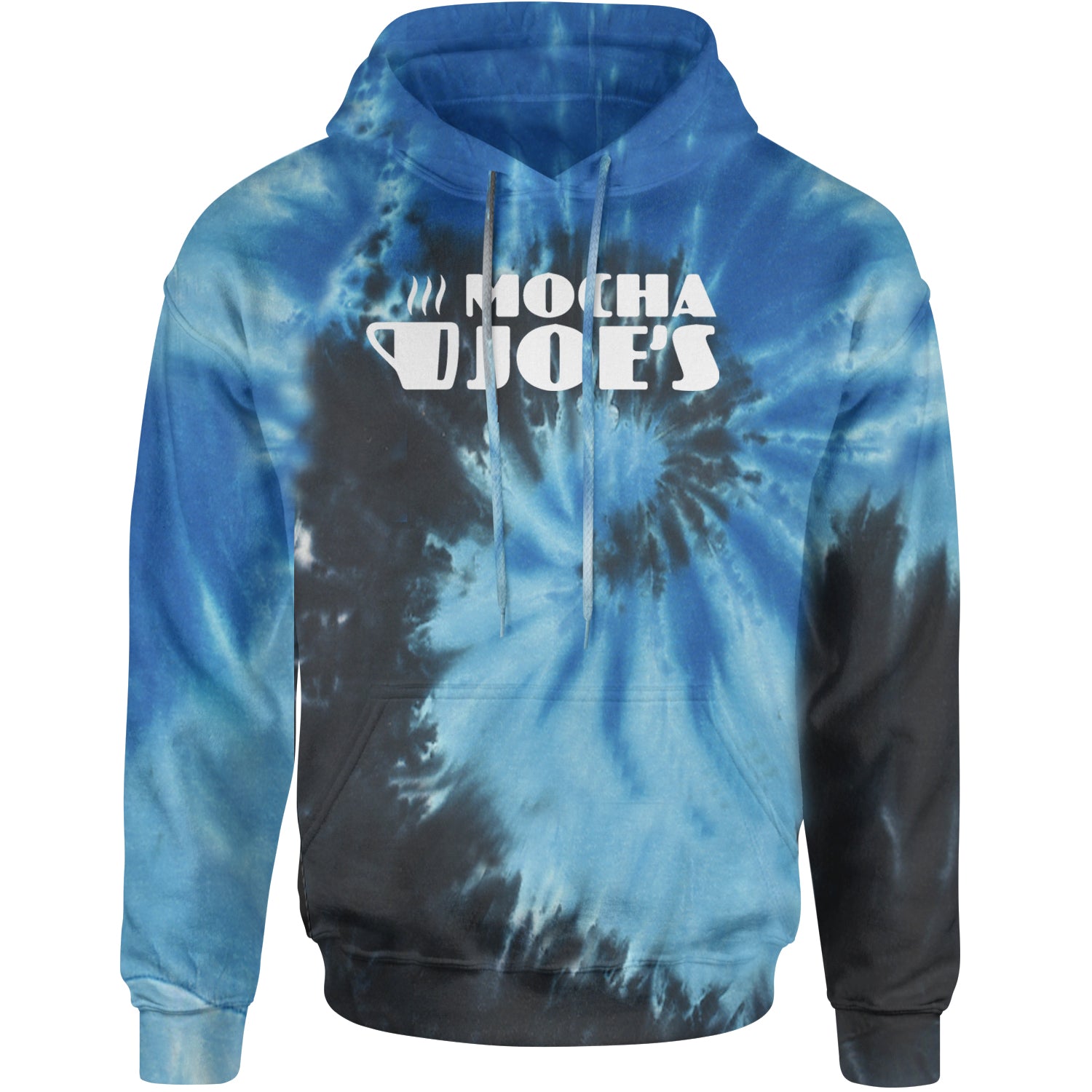 Mocha Joe's Enthusiastic Coffee Adult Hoodie Sweatshirt Blue Ocean