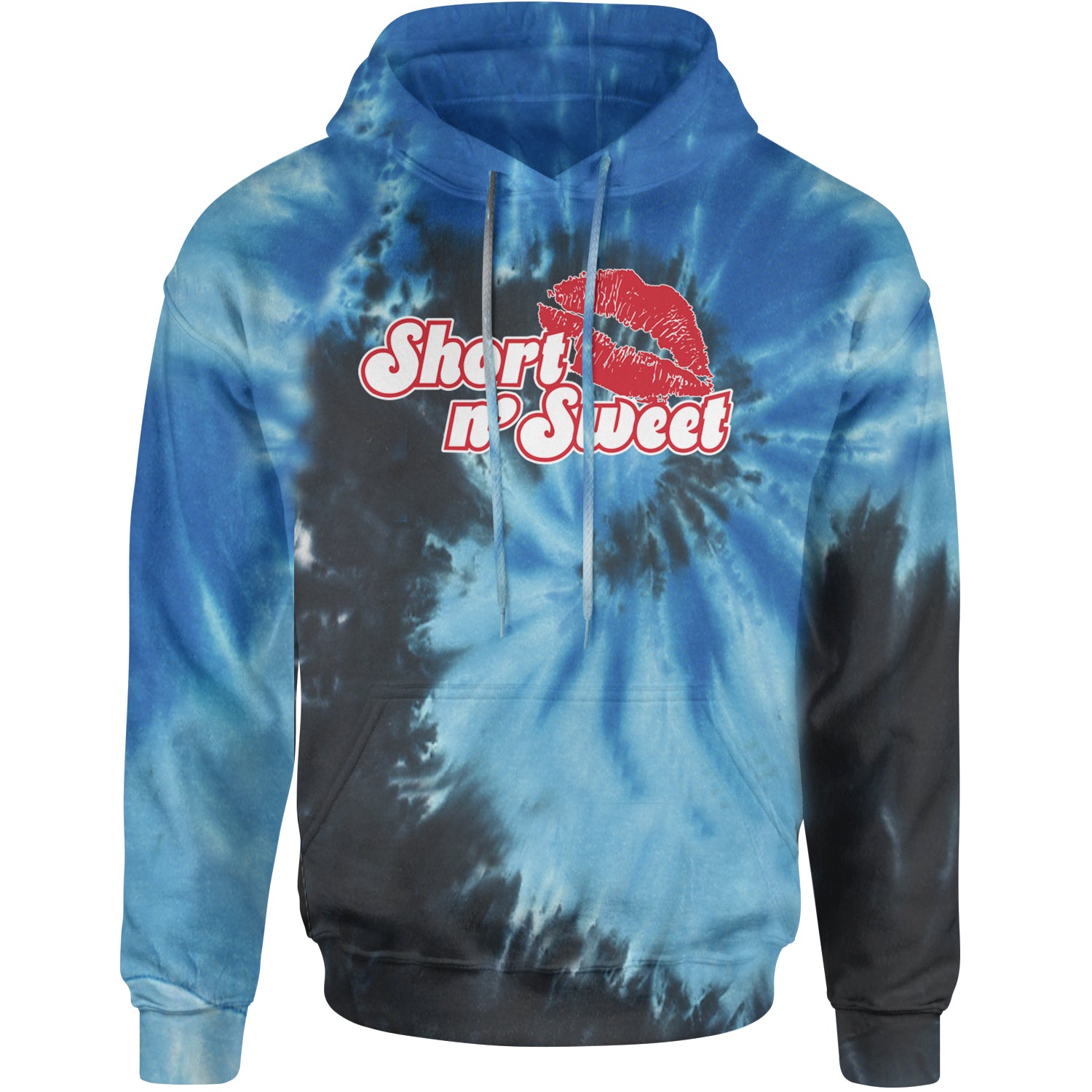 Short N' Sweet Red Lips Adult Hoodie Sweatshirt Blue Ocean