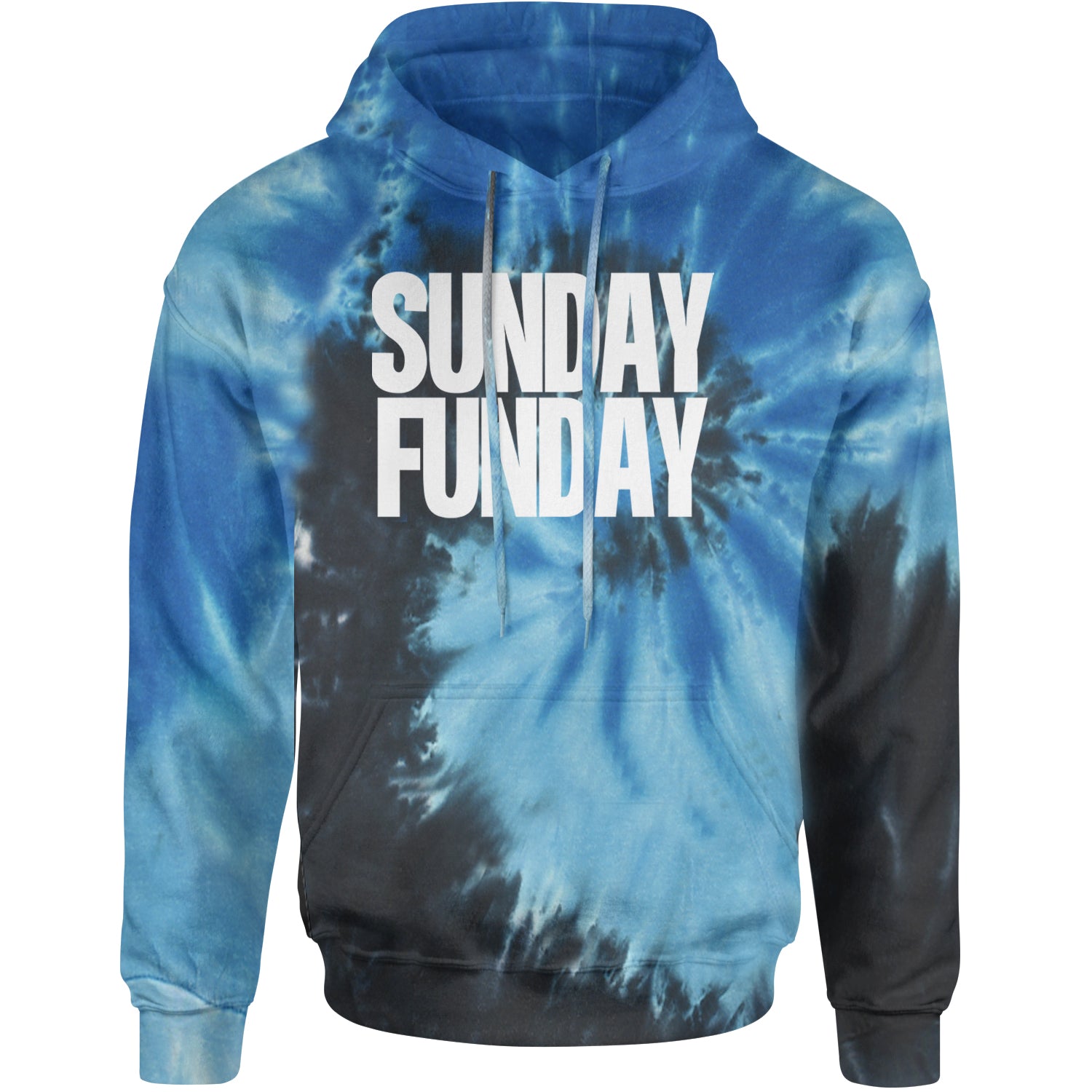 Sunday Funday  Adult Hoodie Sweatshirt Blue Ocean