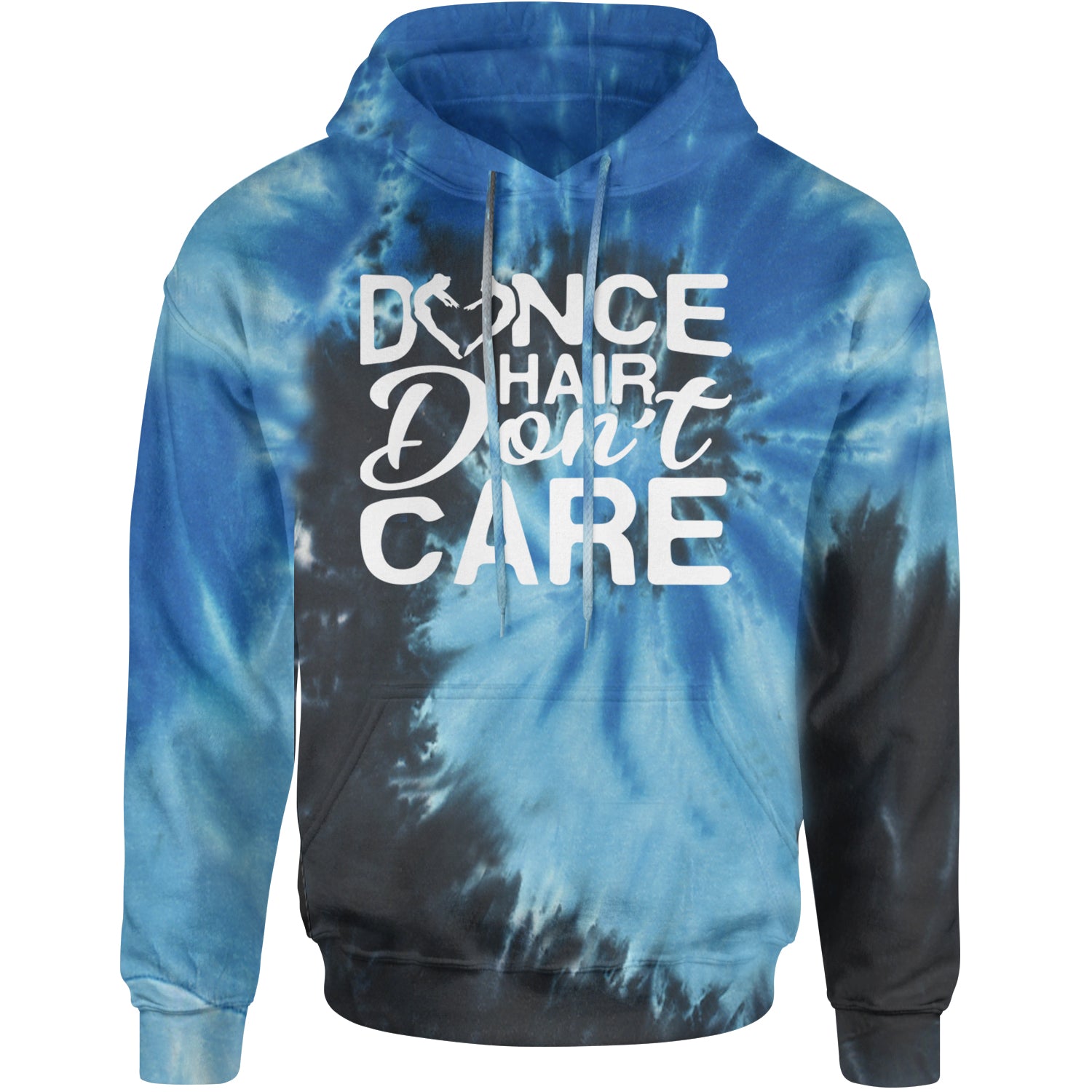 Dance Hair Don't Care Adult Hoodie Sweatshirt Blue Ocean