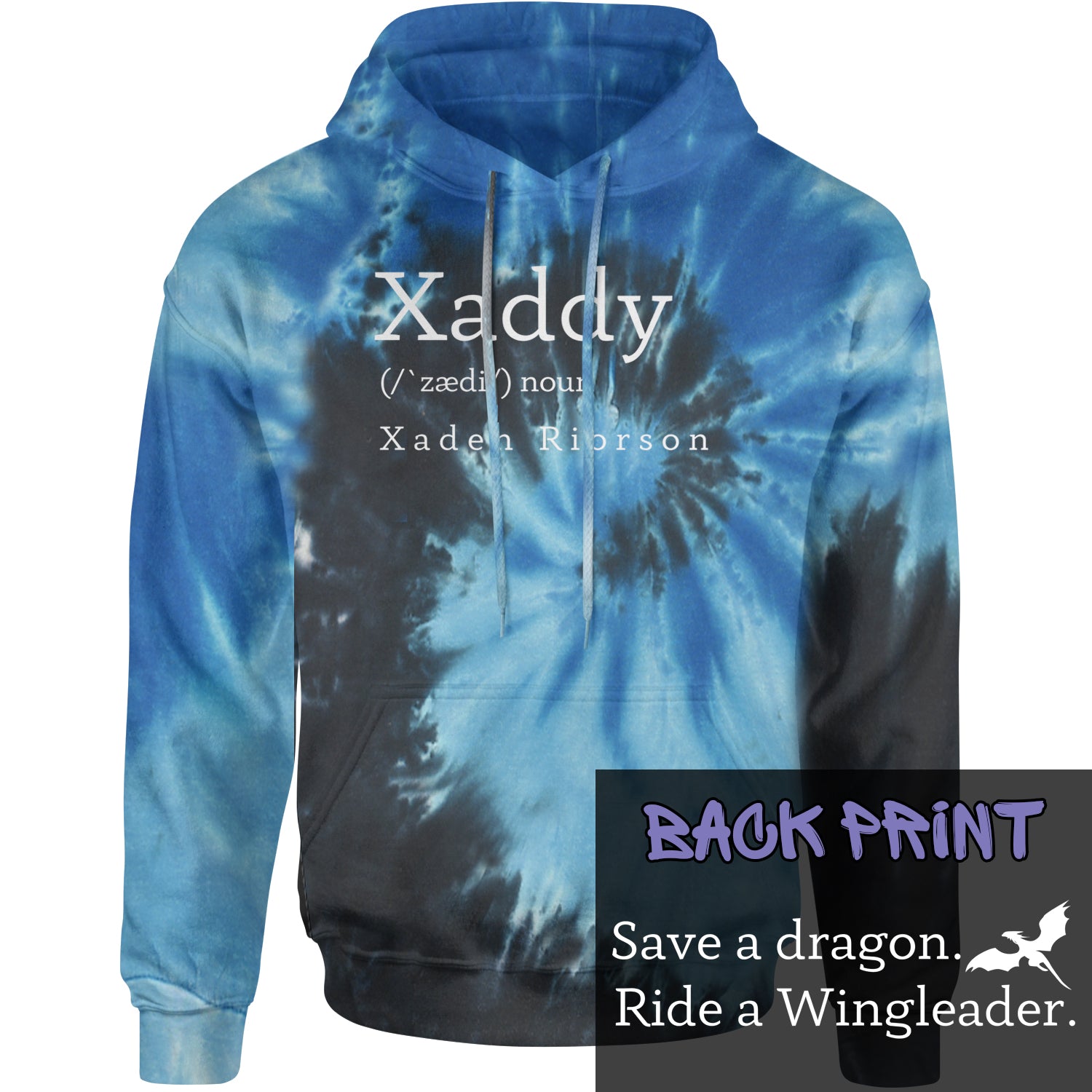 Xaddy Save A Dragon Ride A Wingleader Adult Hoodie Sweatshirt Blue Ocean