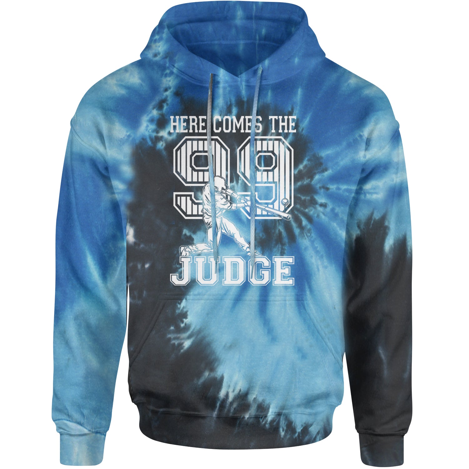 Here Comes The Judge 99 NY Baseball  Adult Hoodie Sweatshirt Blue Ocean