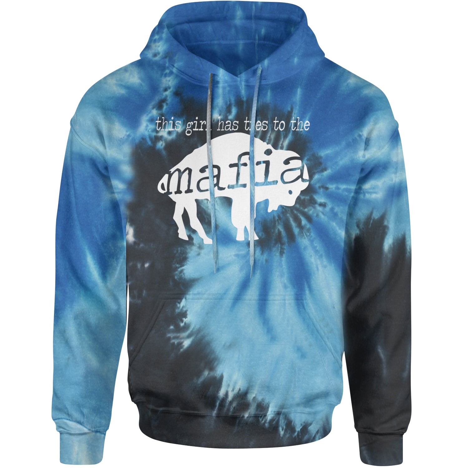 This Girl Has Ties To The Bills Mafia Adult Hoodie Sweatshirt Blue Ocean