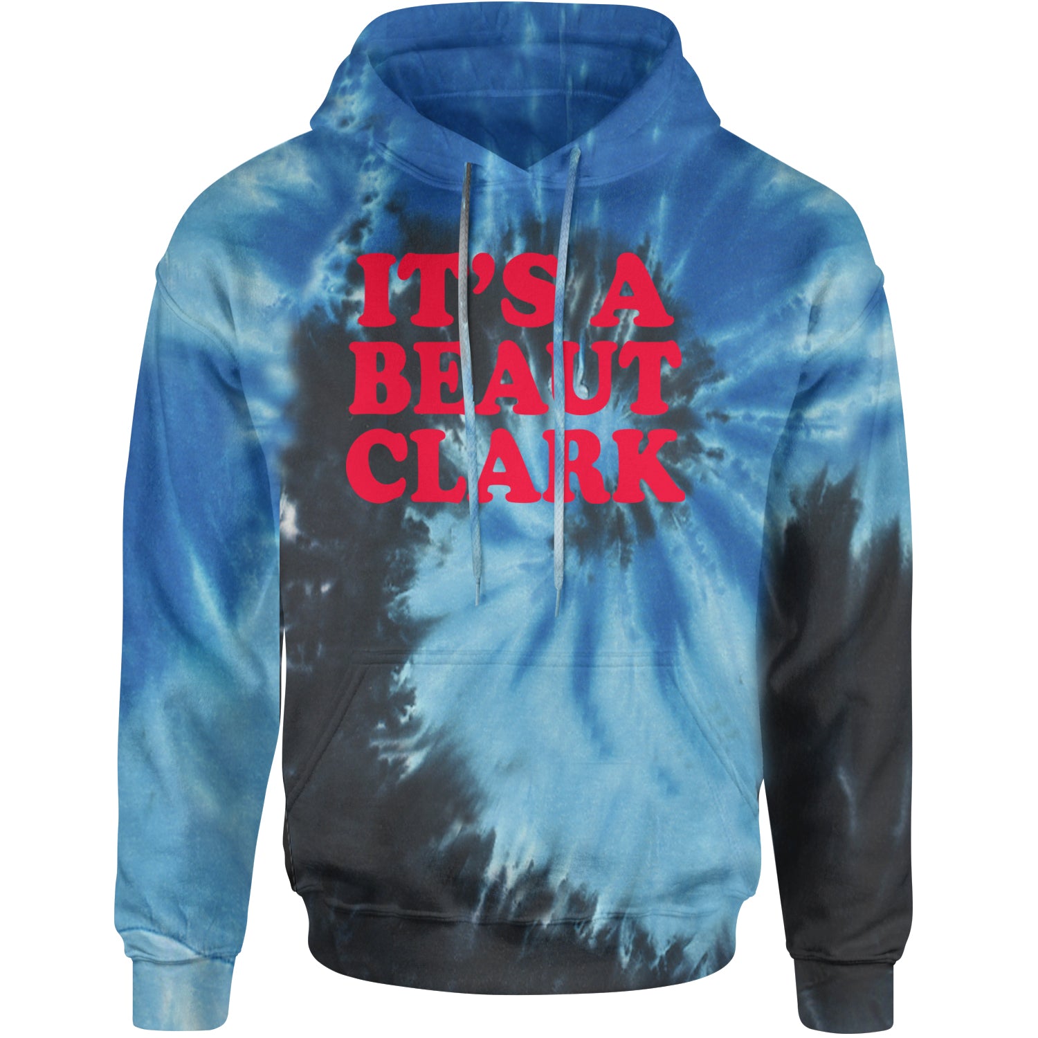 It's a Beaut Clark Festive Christmas Adult Hoodie Sweatshirt Blue Ocean