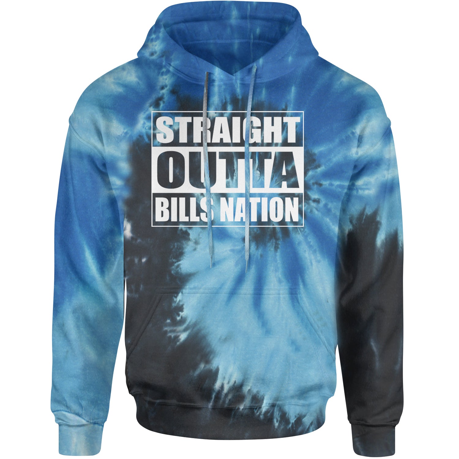 Straight Outta Bills Nation  Adult Hoodie Sweatshirt Blue Ocean