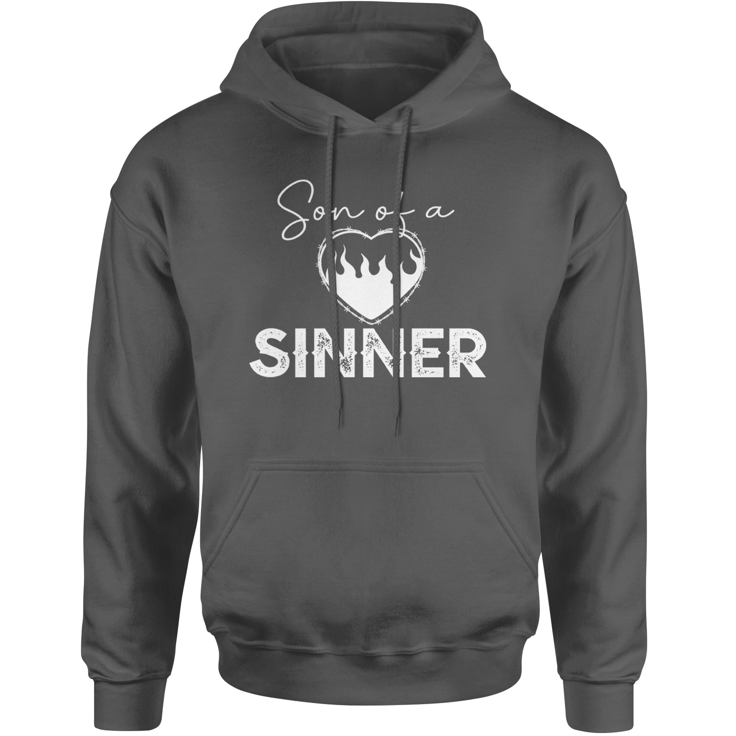 Son Of A Sinner Somebody Save Me From Myself  Adult Hoodie Sweatshirt Charcoal Grey