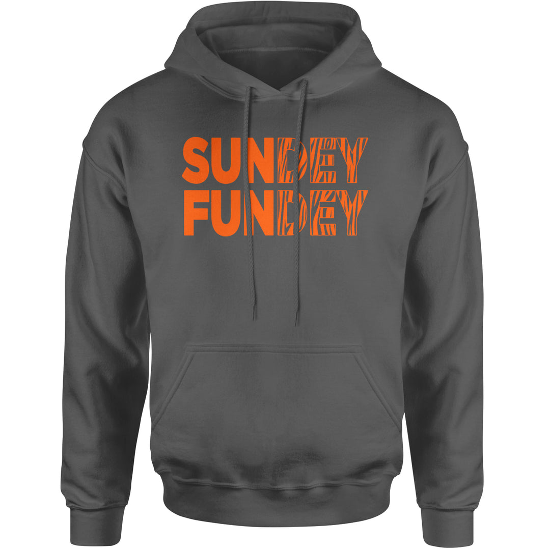 SunDEY FunDEY Sunday FundayAdult Hoodie Sweatshirt Charcoal Grey