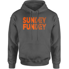 SunDEY FunDEY Sunday FundayAdult Hoodie Sweatshirt Charcoal Grey