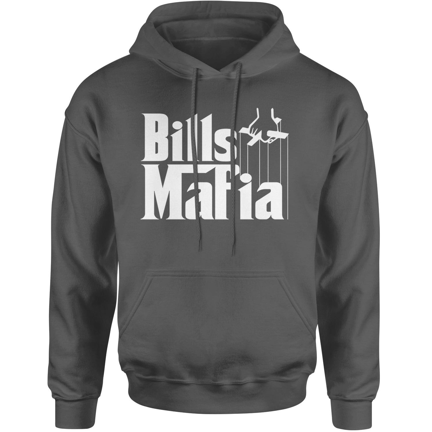 Mafia Bills Mafia Godfather Adult Hoodie Sweatshirt Charcoal Grey