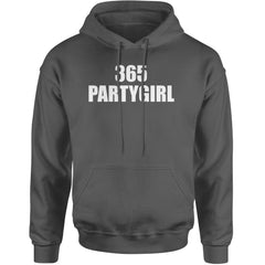 365 Party Girl Brat Girl Summer Adult Hoodie Sweatshirt Charcoal Grey