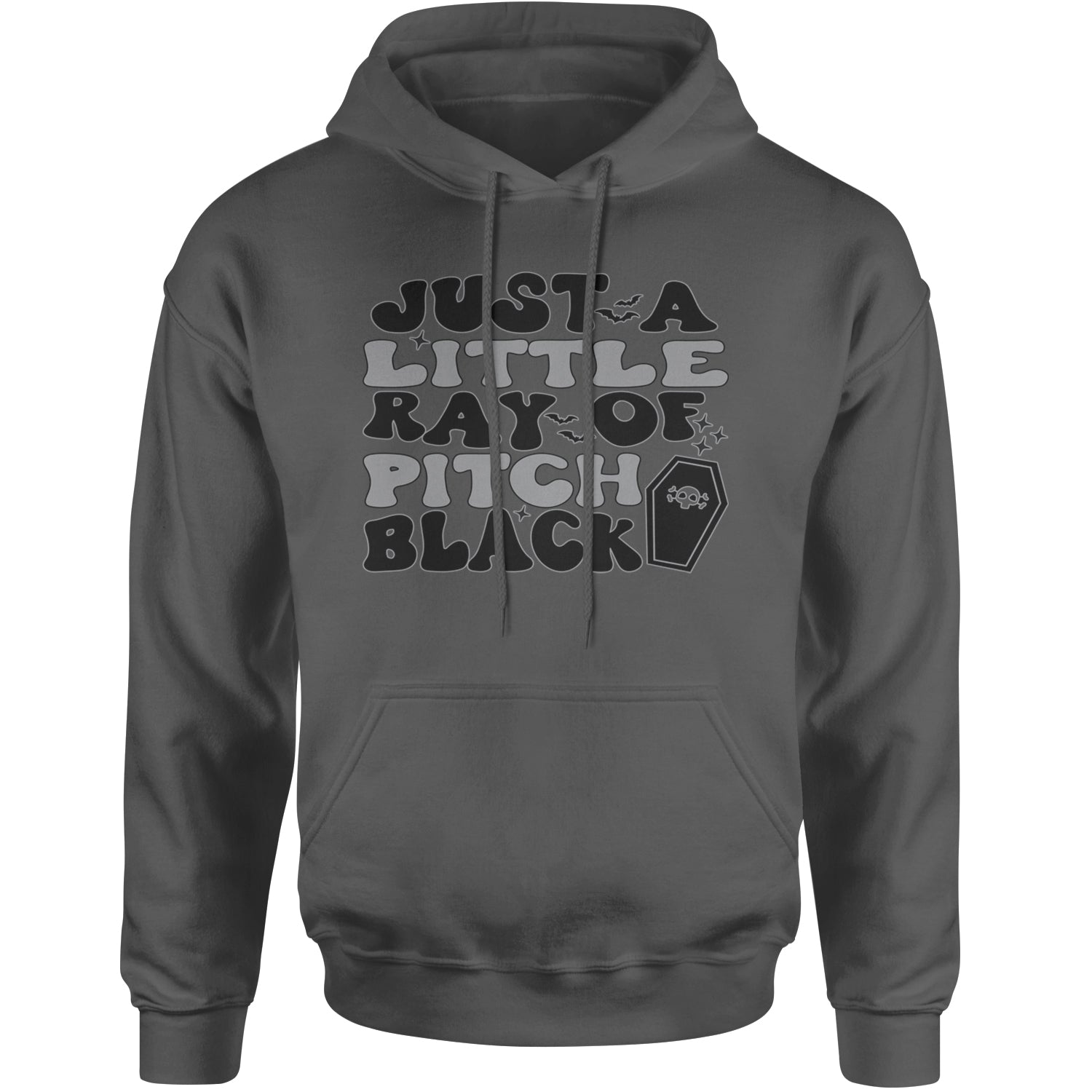 Just A Little Ray of Pitch Black Adult Hoodie Sweatshirt Black