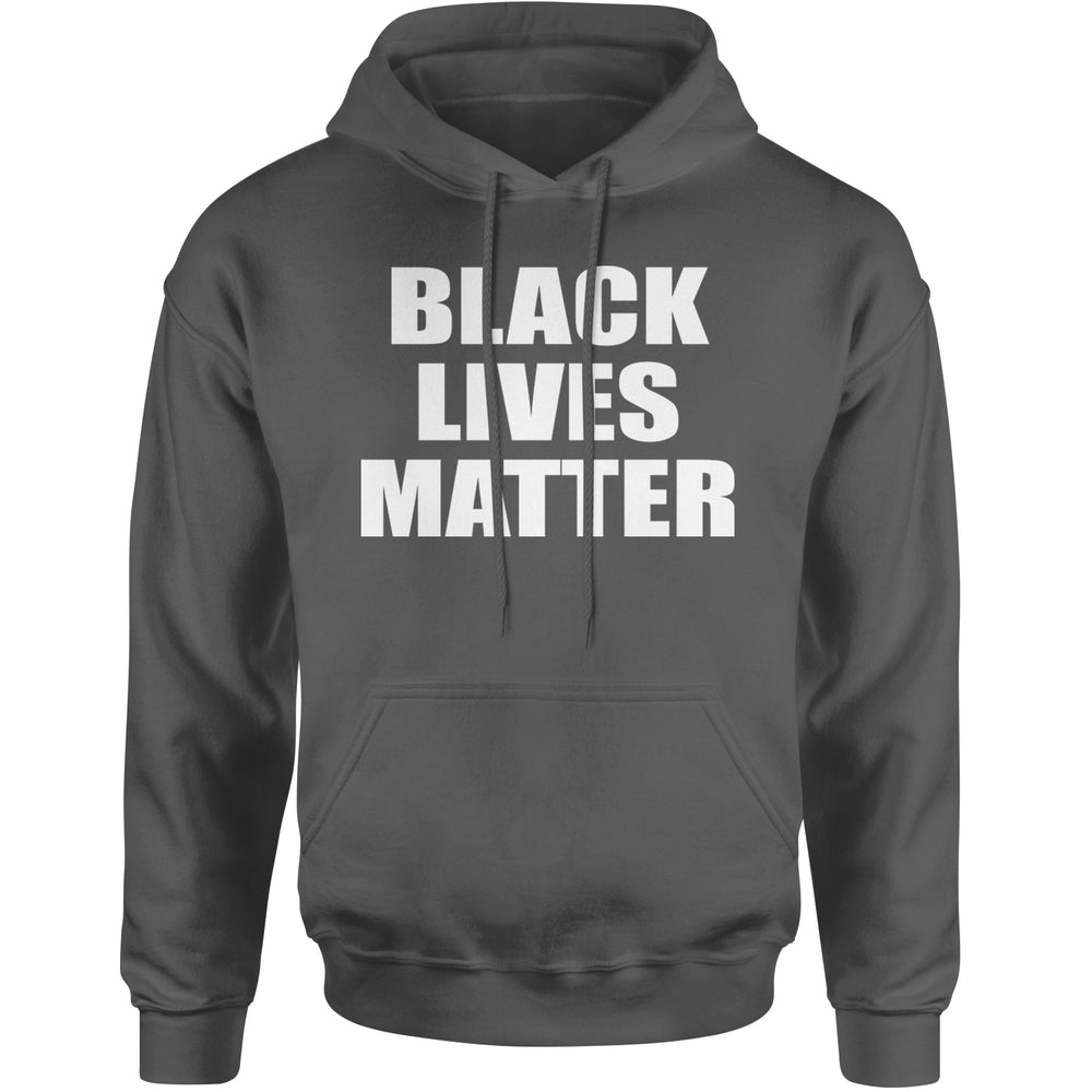 Black Lives Matter BLM Adult Hoodie Sweatshirt Charcoal Grey
