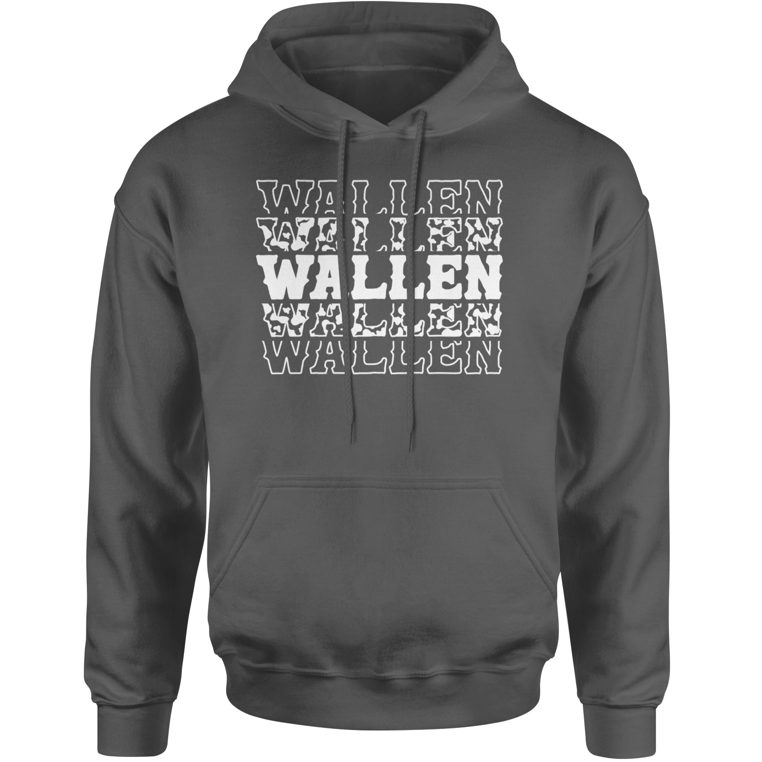 Wallen Country Music Western Adult Hoodie Sweatshirt Charcoal Grey