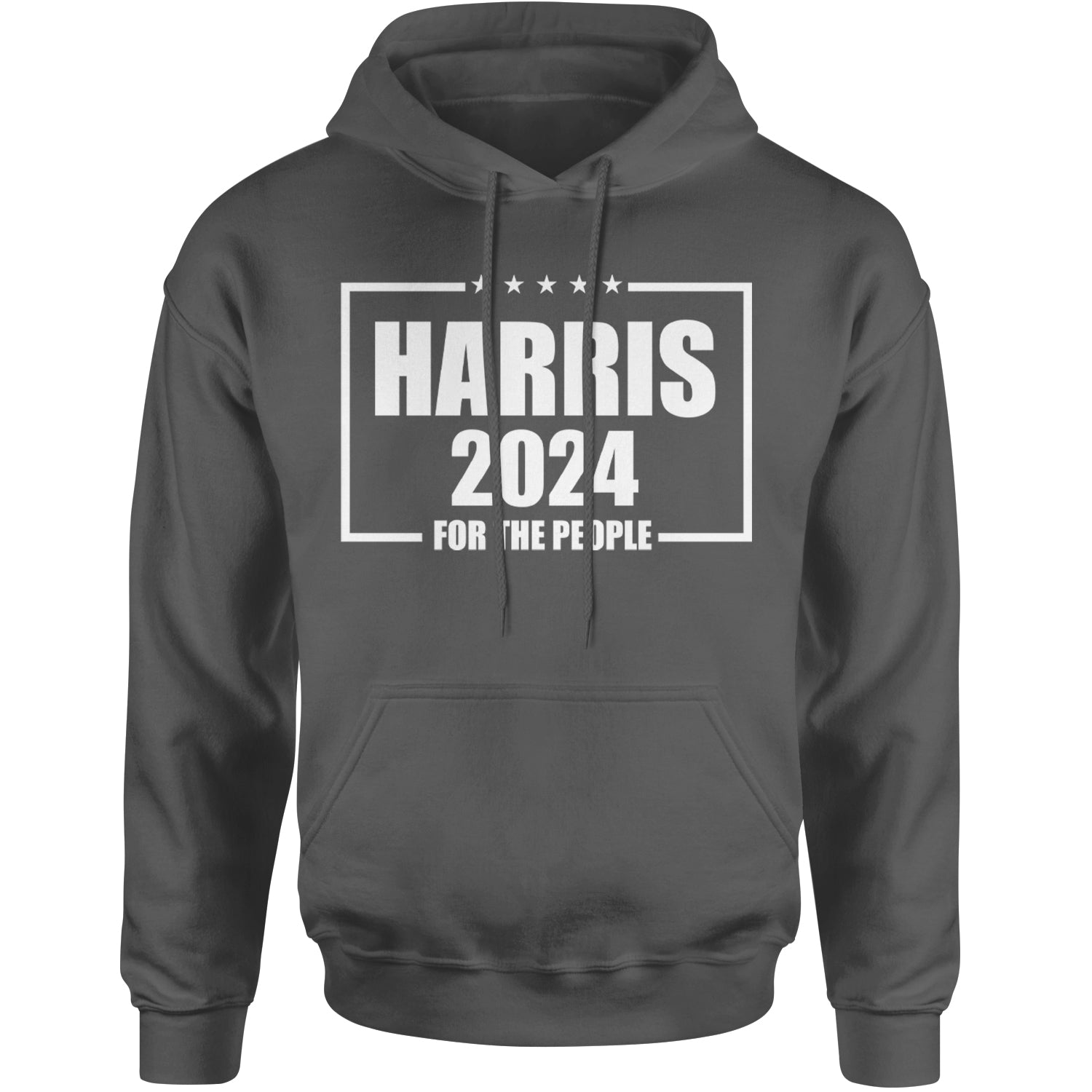 Harris 2024 - Vote For Kamala For President Adult Hoodie Sweatshirt Charcoal Grey