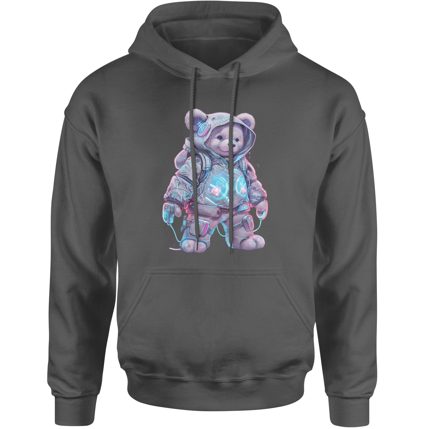 Cyberpunk Adventure Urban Graffiti Bear Adult Hoodie Sweatshirt Black