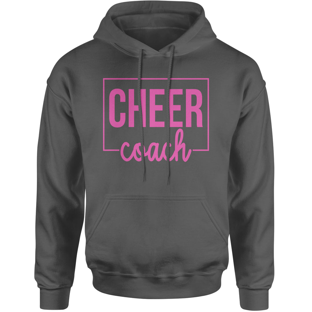 Cheer Coach Cheerleader Adult Hoodie Sweatshirt Charcoal Grey