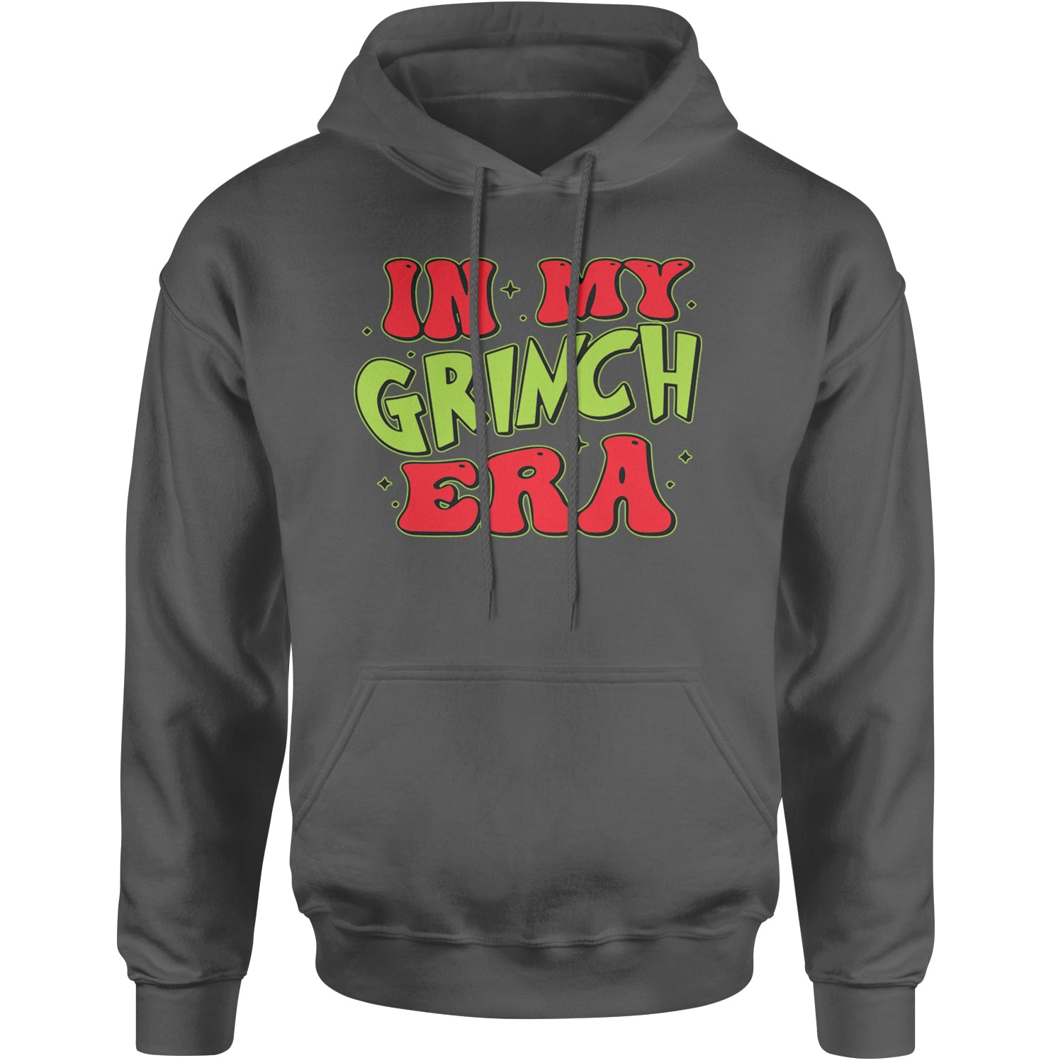 In My Gr-nch Era Jolly Merry Christmas Adult Hoodie Sweatshirt Charcoal Grey