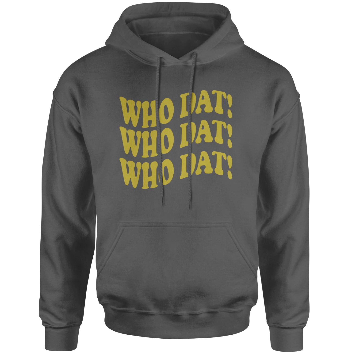 Who Dat Wavy Design Who Dat Nation Adult Hoodie Sweatshirt Black