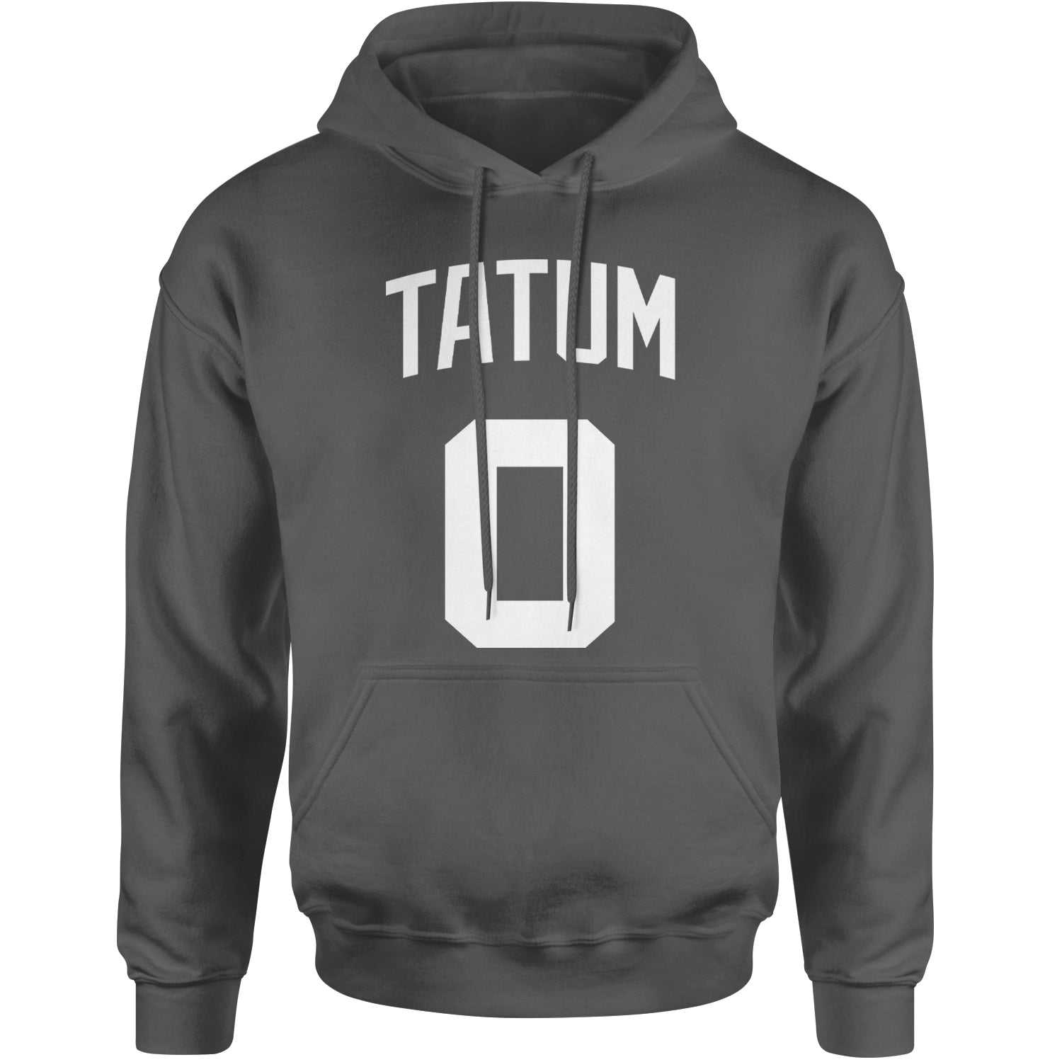 Tatum #0 Boston Basketball Adult Hoodie Sweatshirt Charcoal Grey