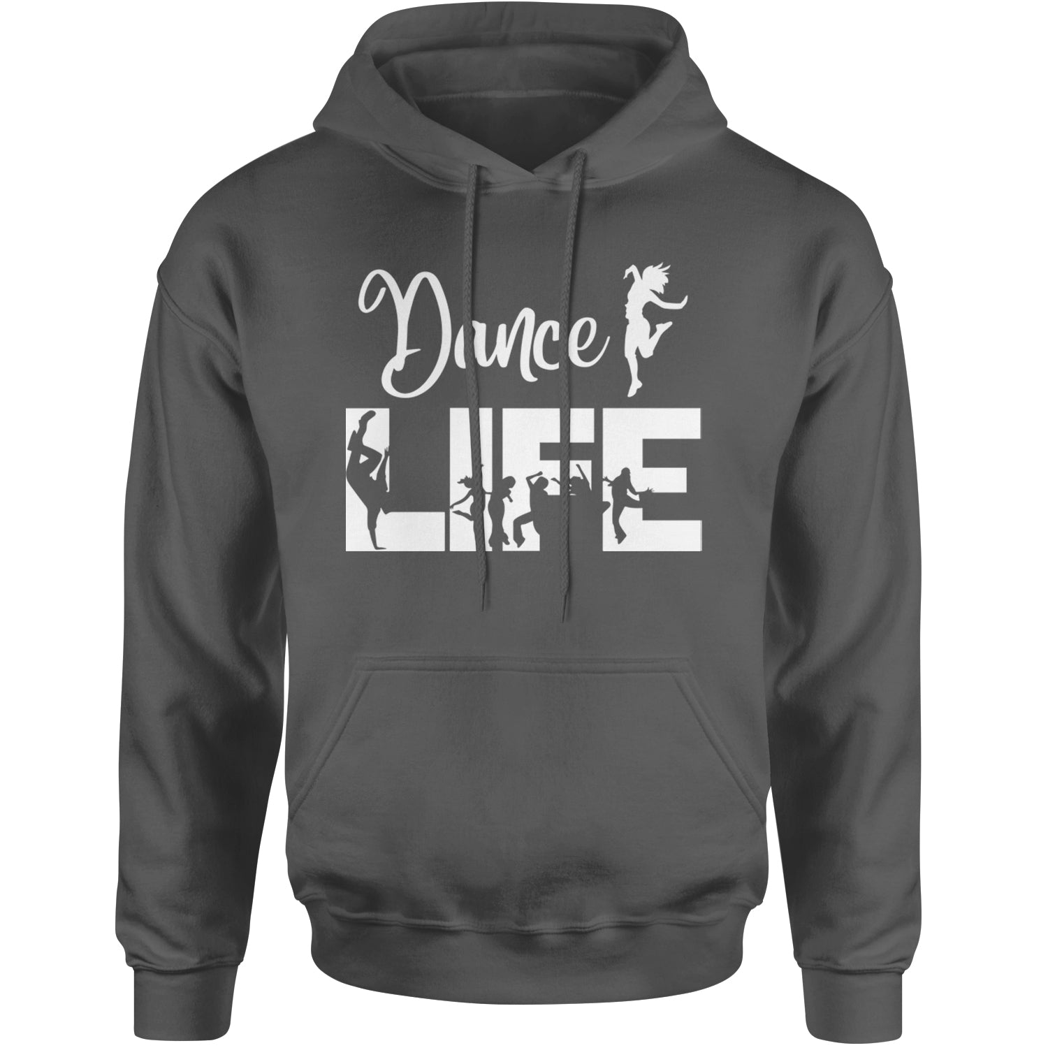 Dance Life Silhouette Dancers Adult Hoodie Sweatshirt Black