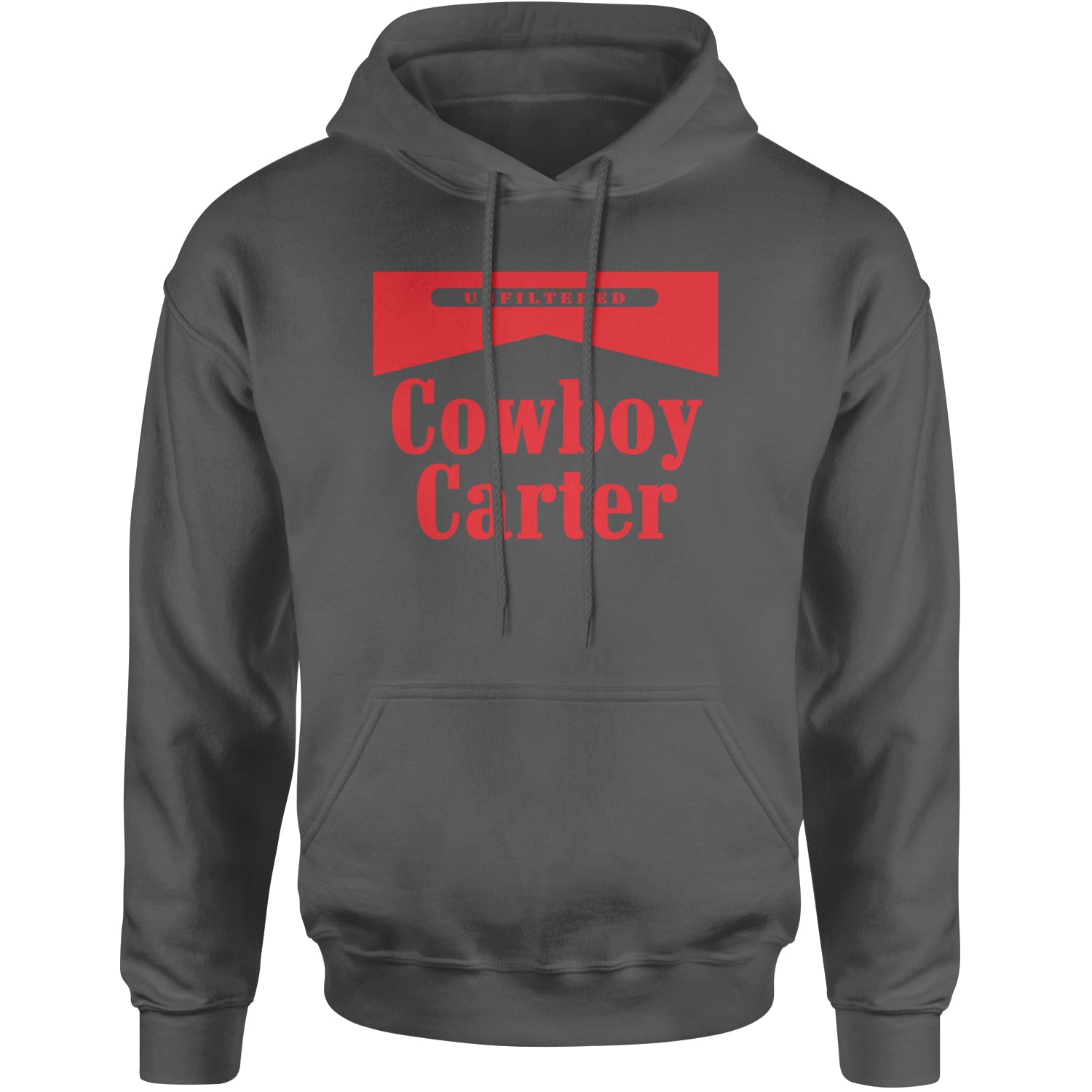 Cowboy Karter Country Act Two Adult Hoodie Sweatshirt Charcoal Grey