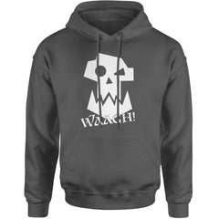 Ork Miniature Tabletop Wargaming Waagh Adult Hoodie Sweatshirt Charcoal Grey