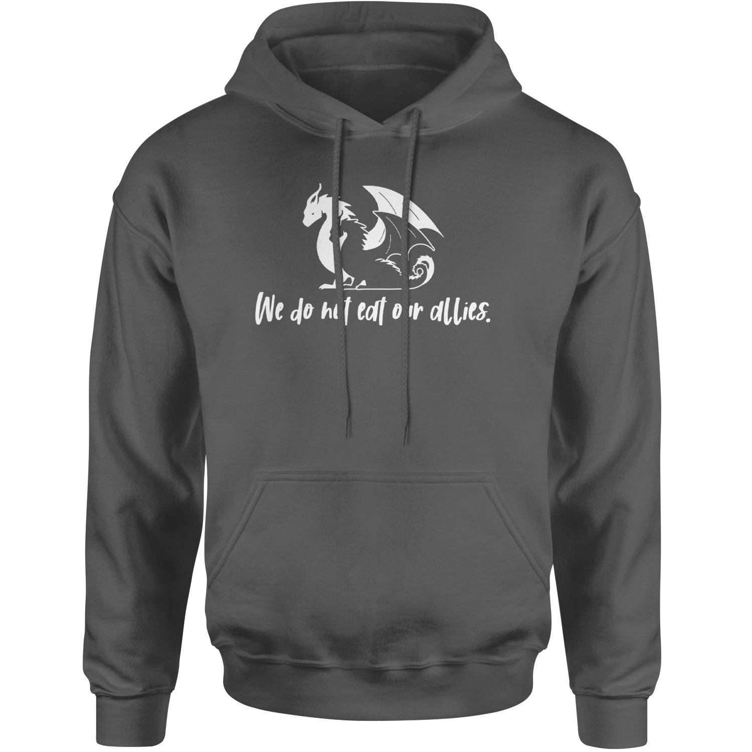 We Do Not Eat Our Allies Fourth Wing Basgiath Adult Hoodie Sweatshirt Charcoal Grey