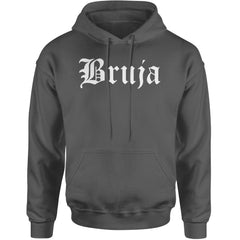 Bruja Gothic Spanish Witch Adult Hoodie Sweatshirt Charcoal Grey